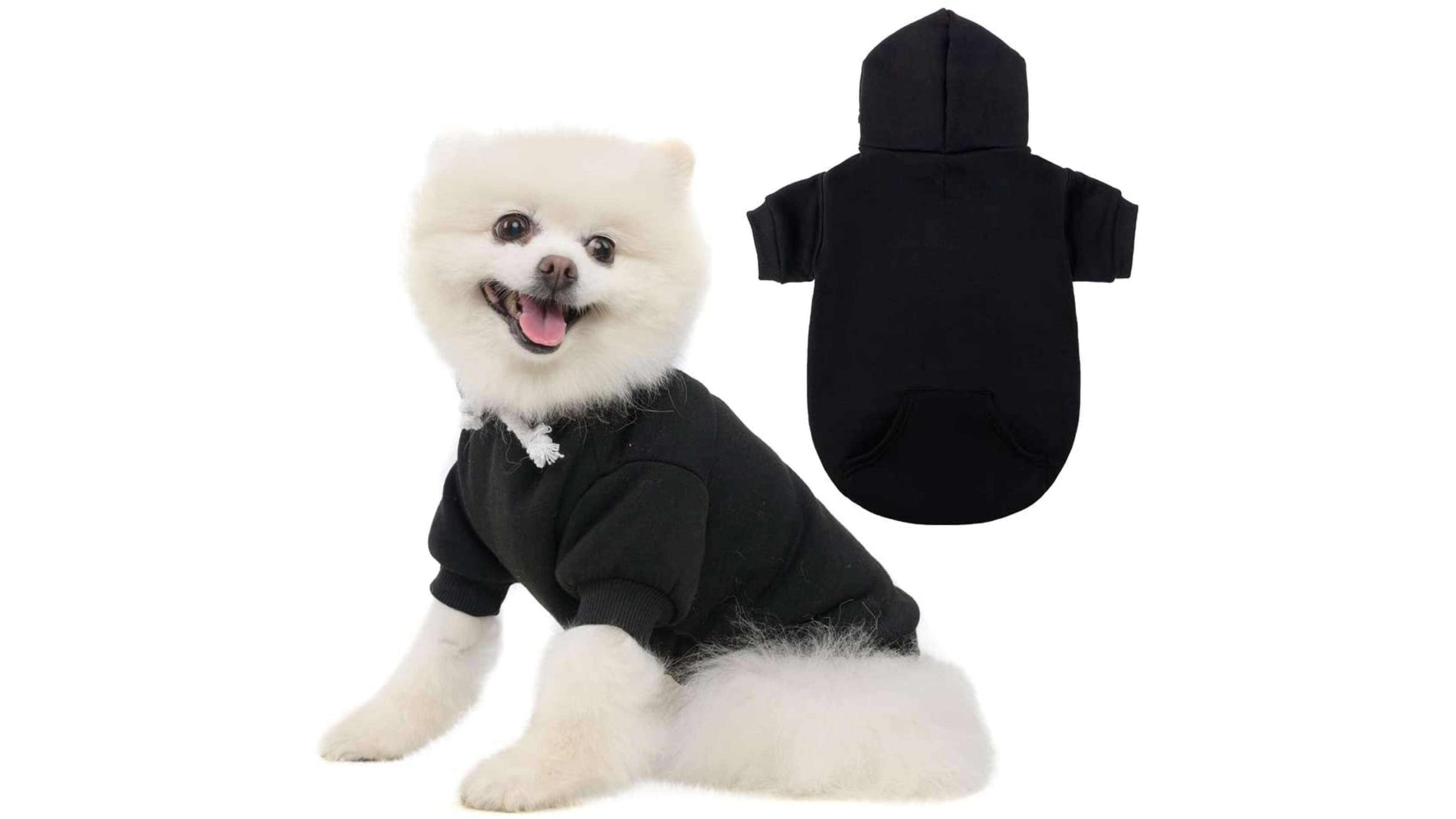 black hoodie sweatshirt for dogs