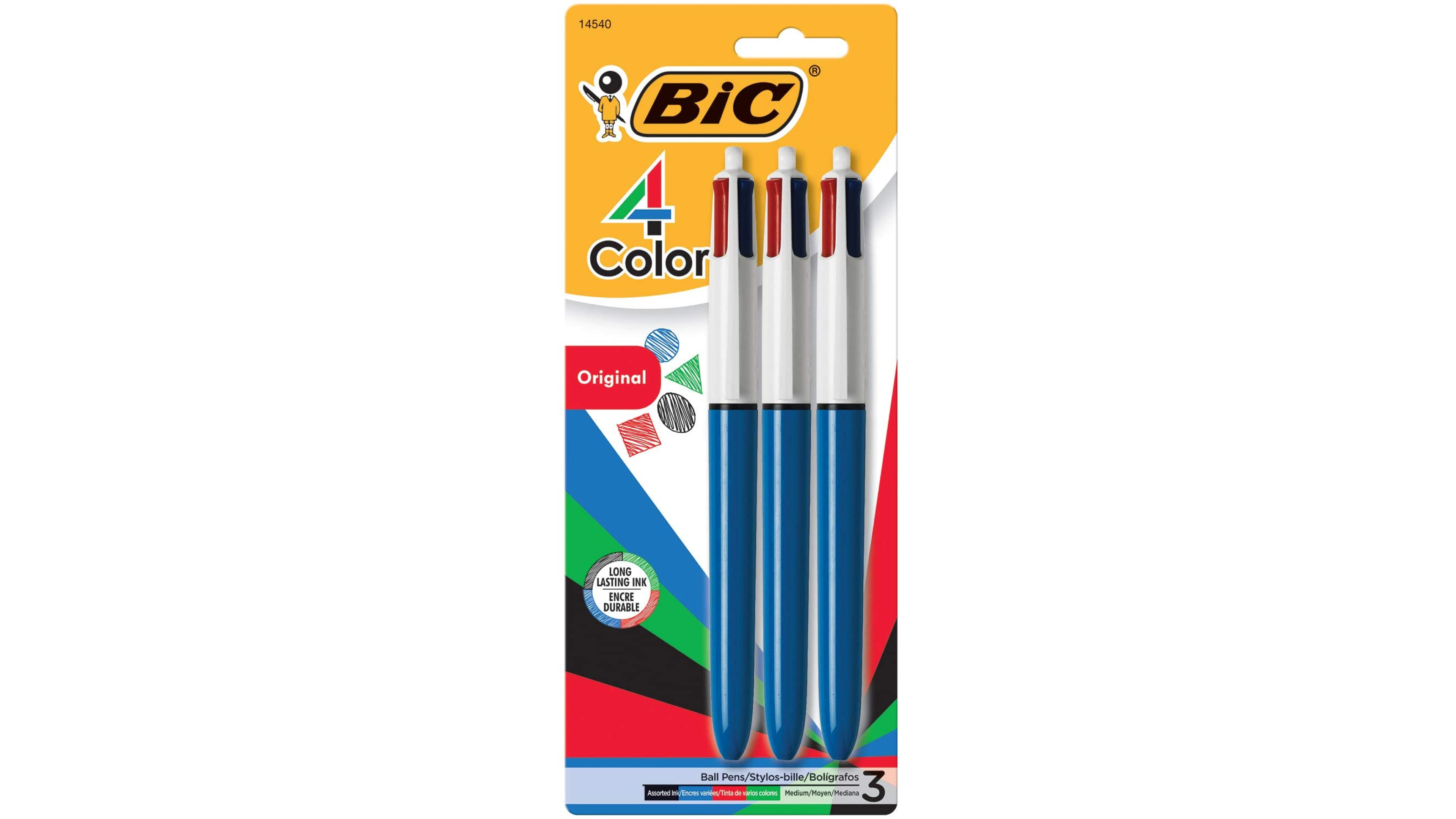 multi-colored ballpoint pens