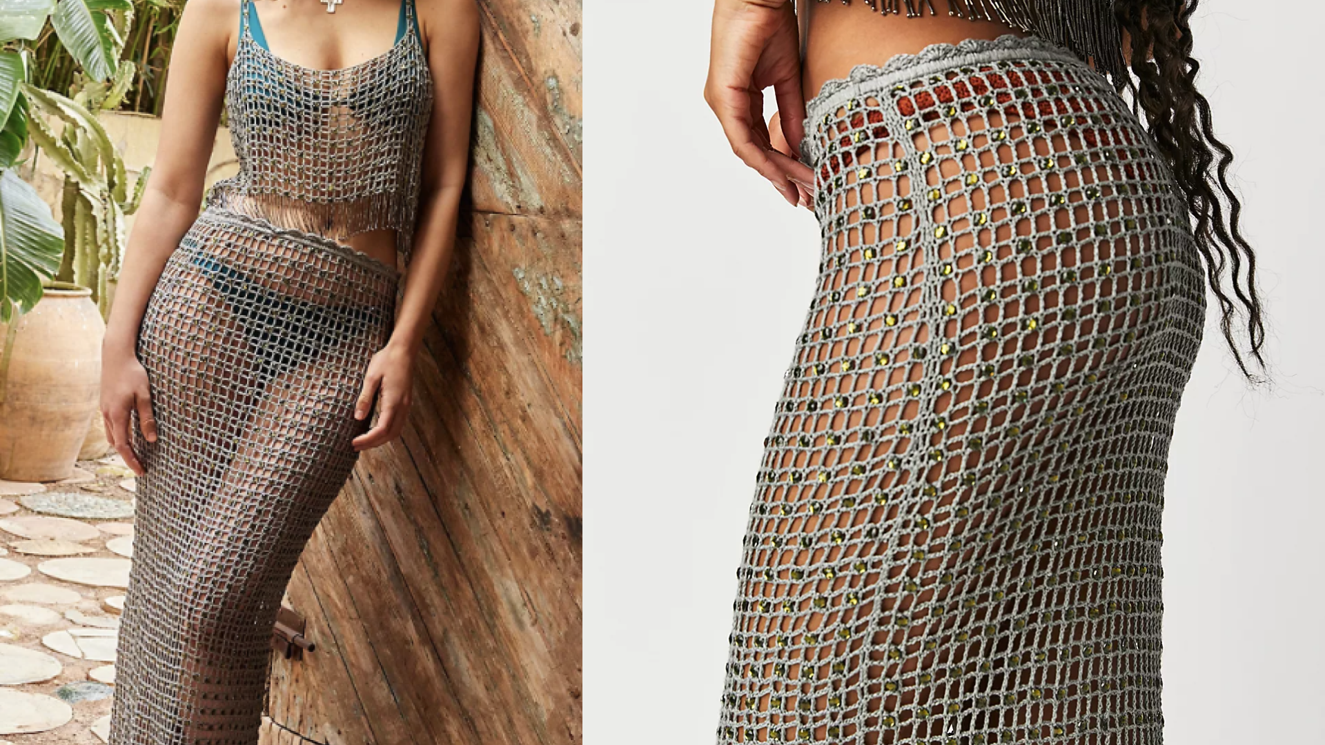 Crochet summer skirt