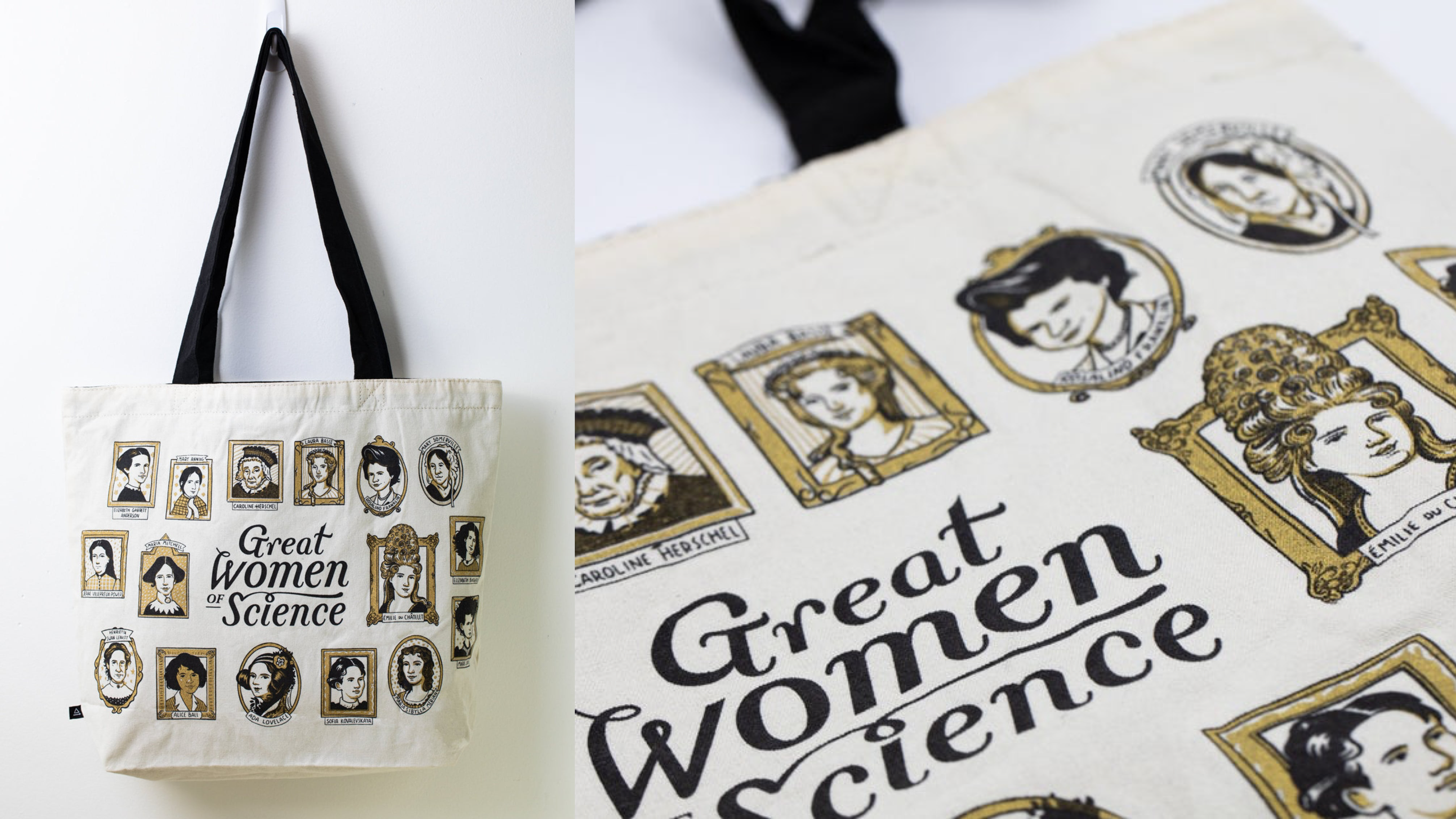 women in science tote bag