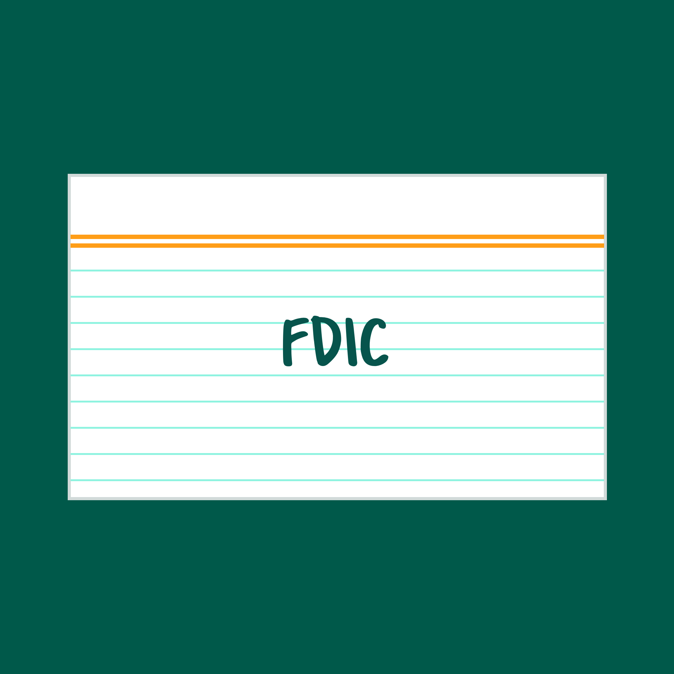 FDIC index card 