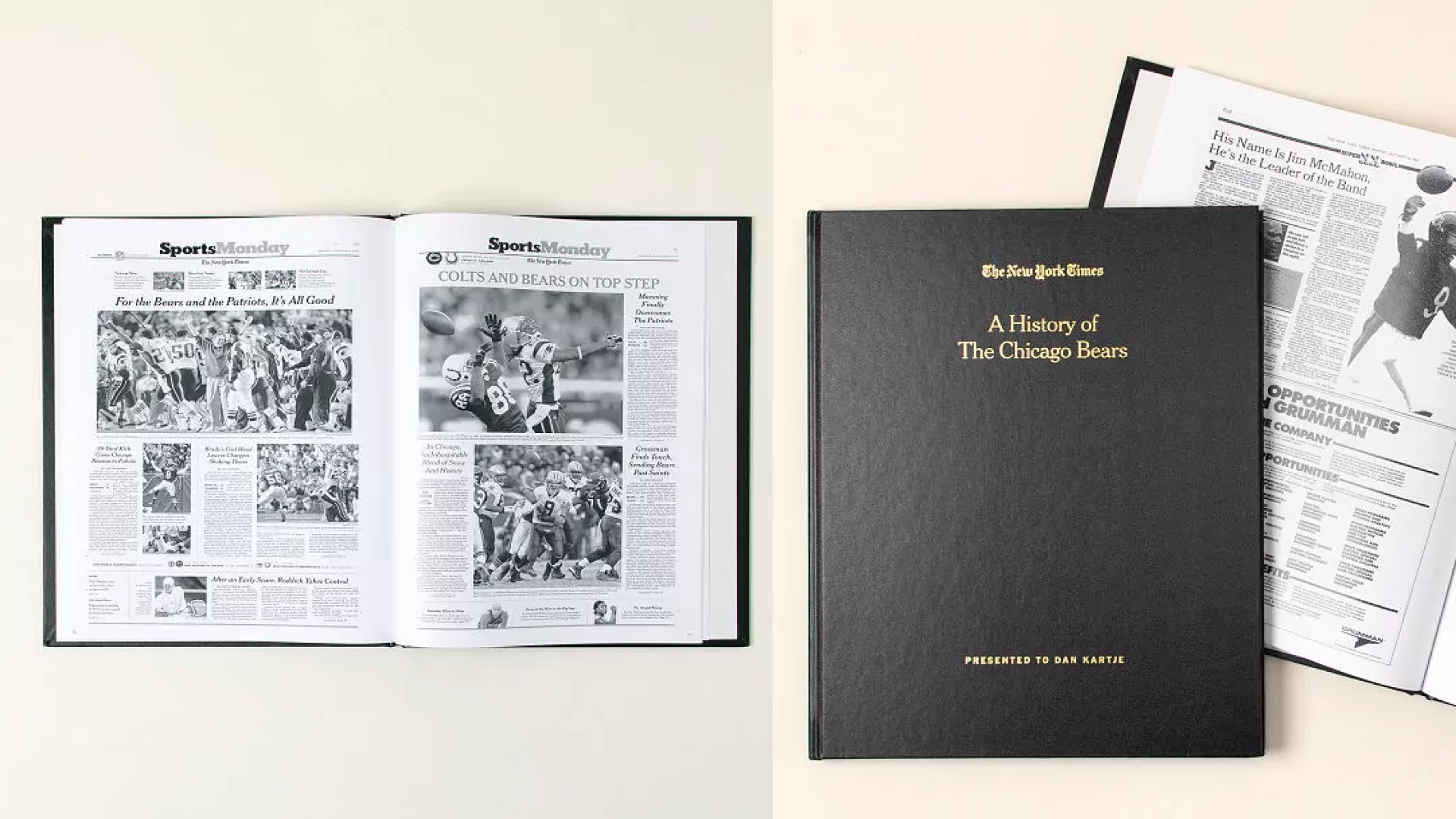 A custom football book
