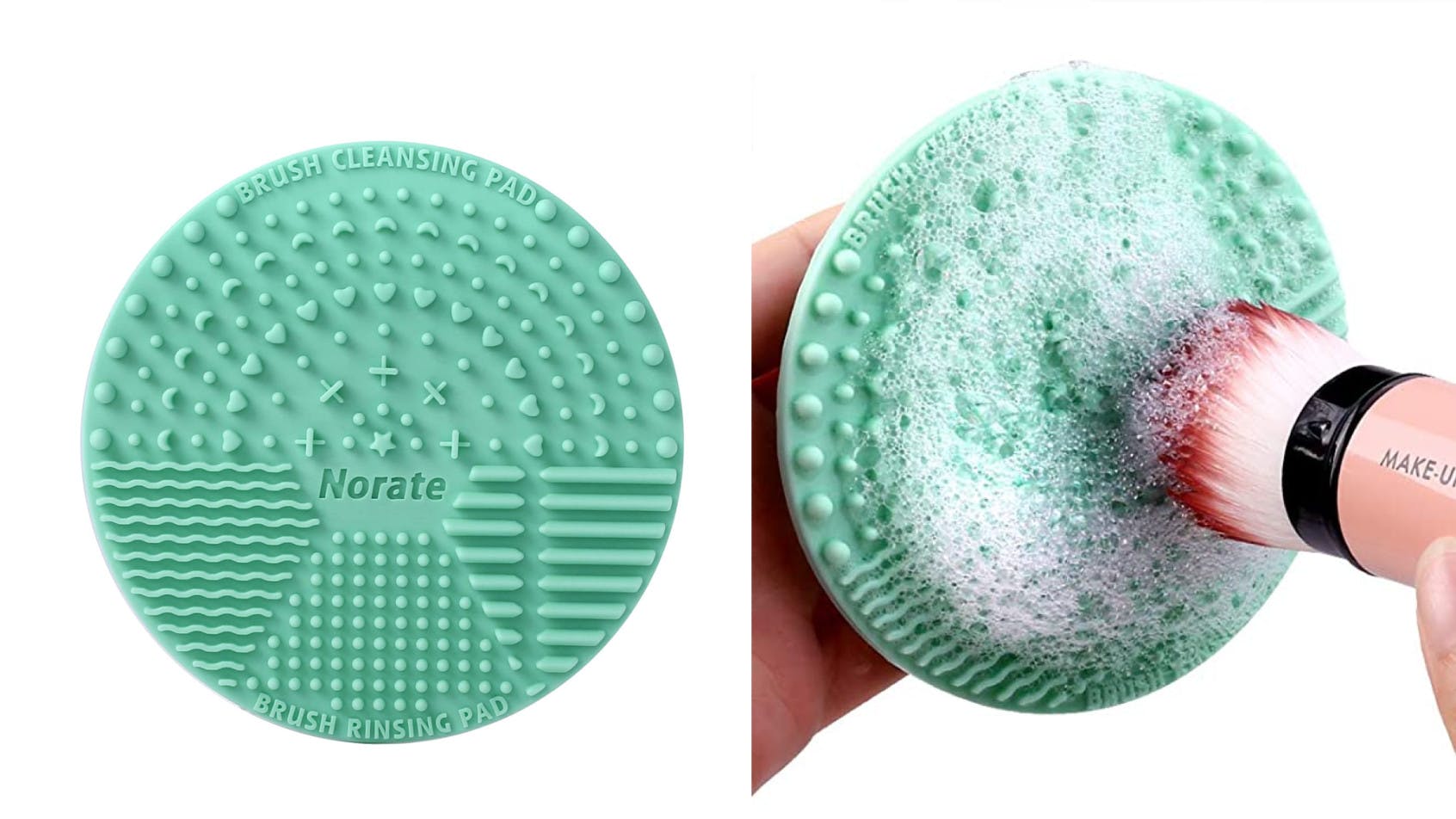 silicone brush cleaning pad