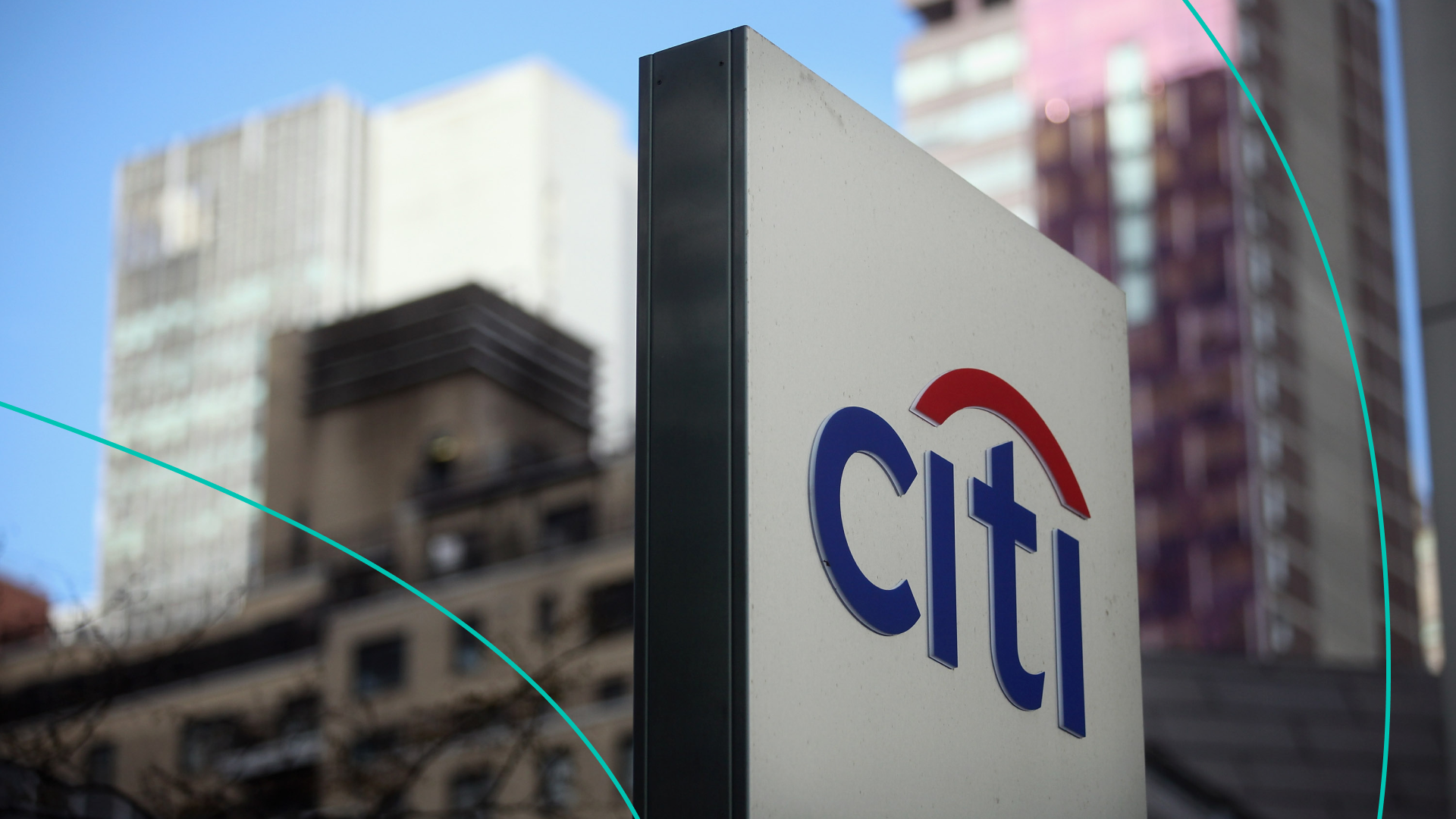 A 'Citi' sign is displayed outside Citigroup Center near Citibank headquarters in Manhattan