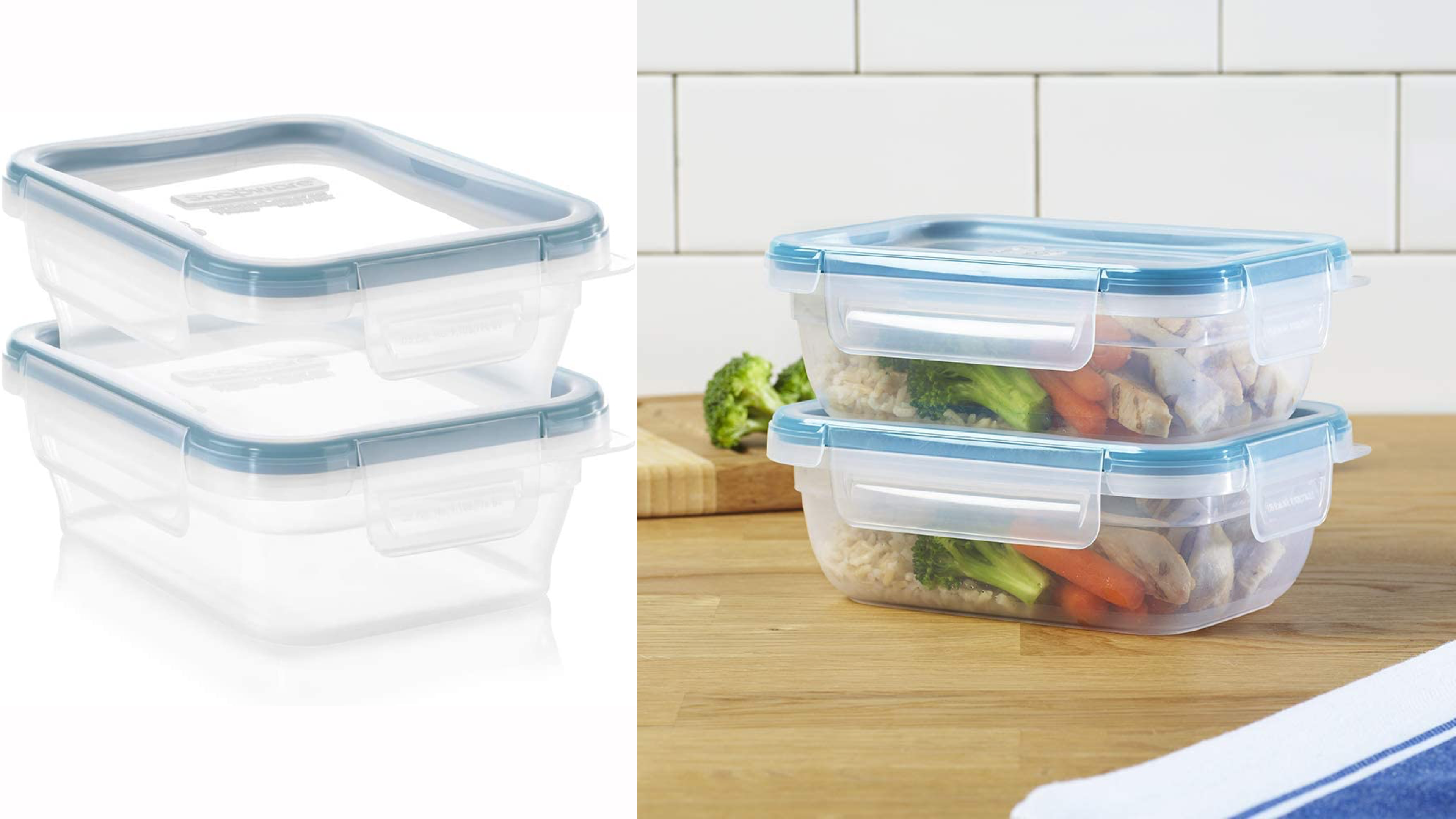 leftover containers that snap closed to keep food fresh