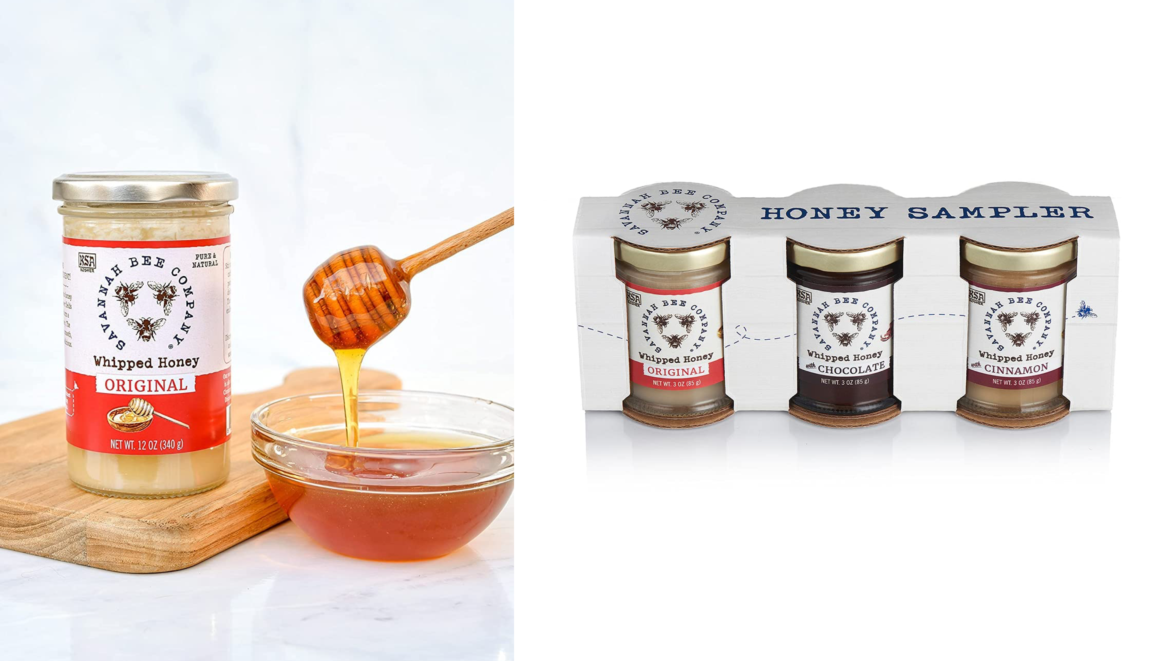 mini jars of different flavored honey