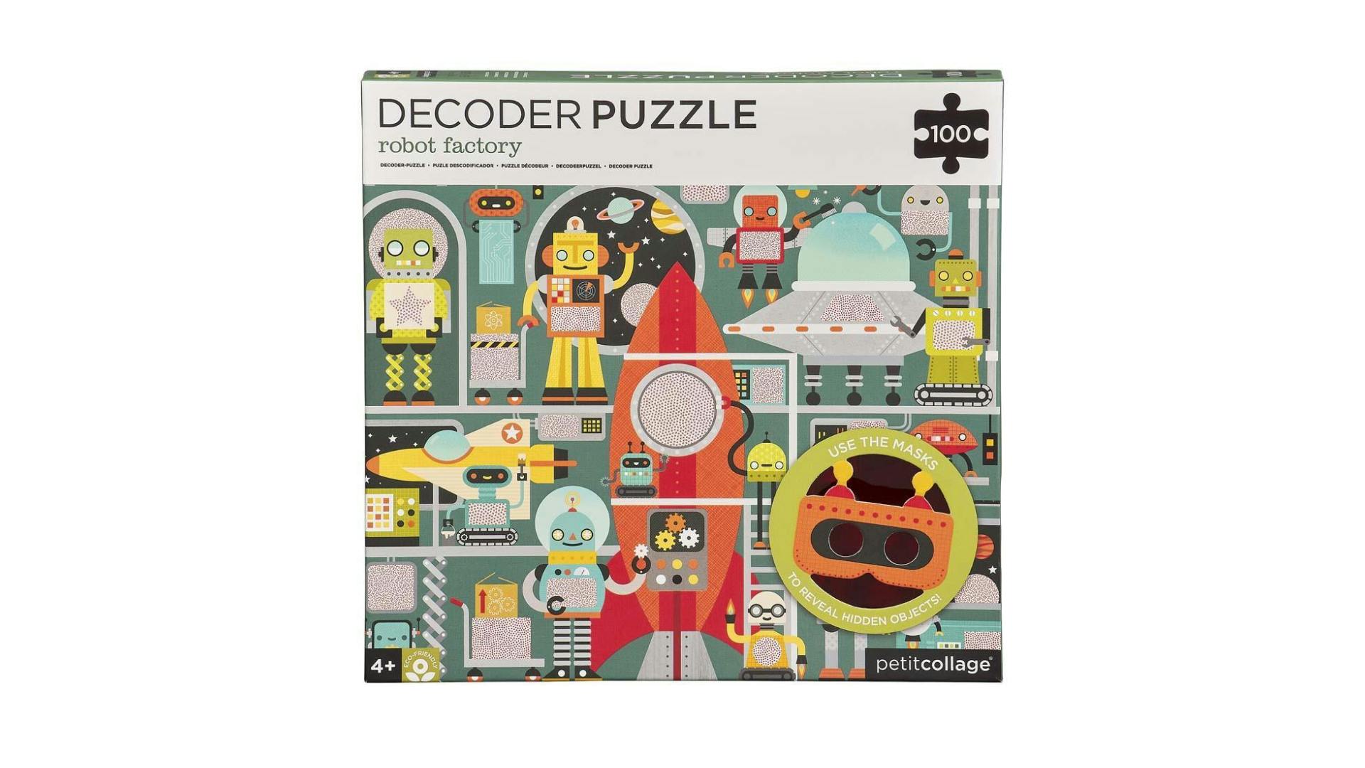 puzzle with decoder glasses