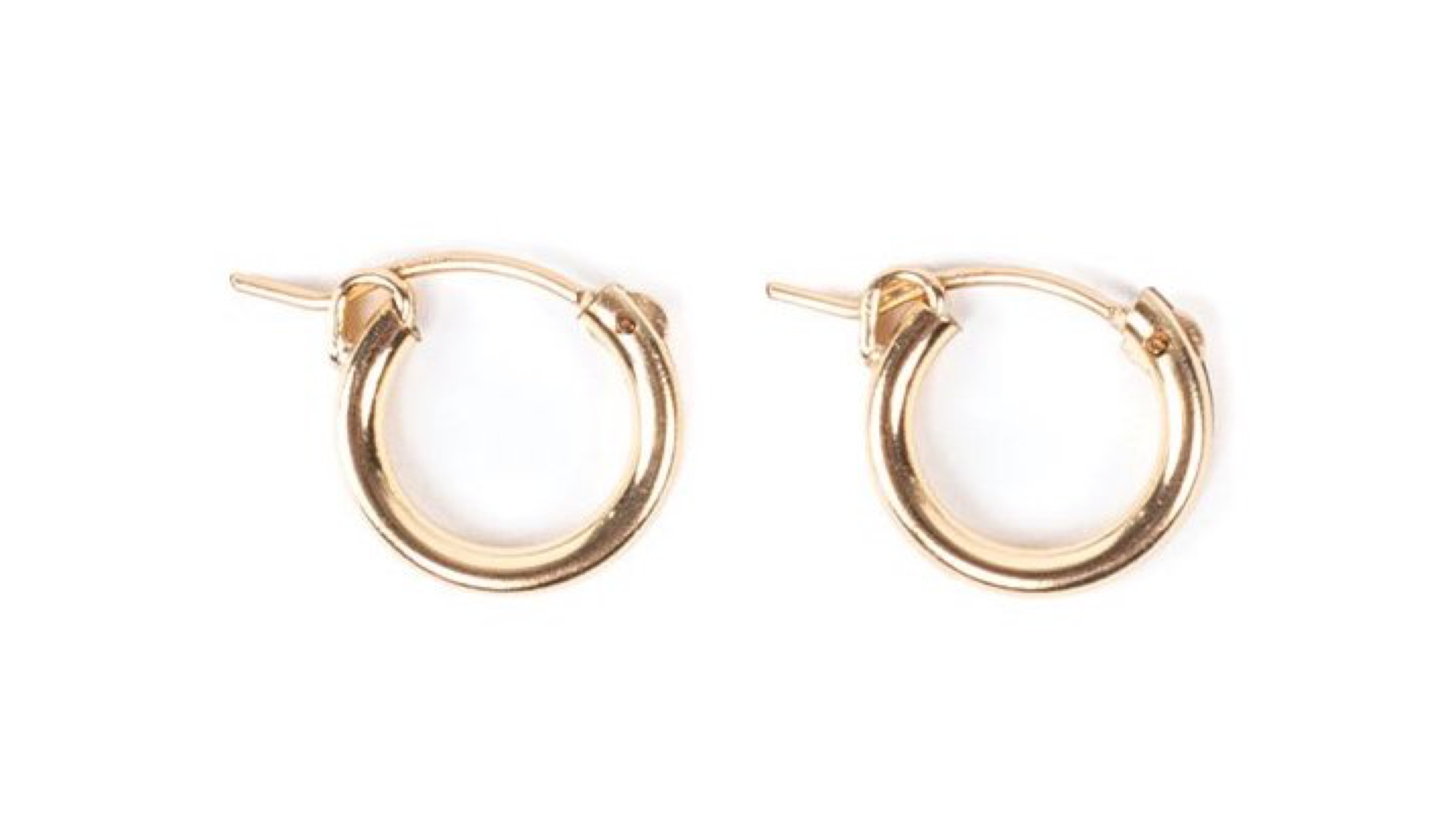 gold-plated hoop earrings