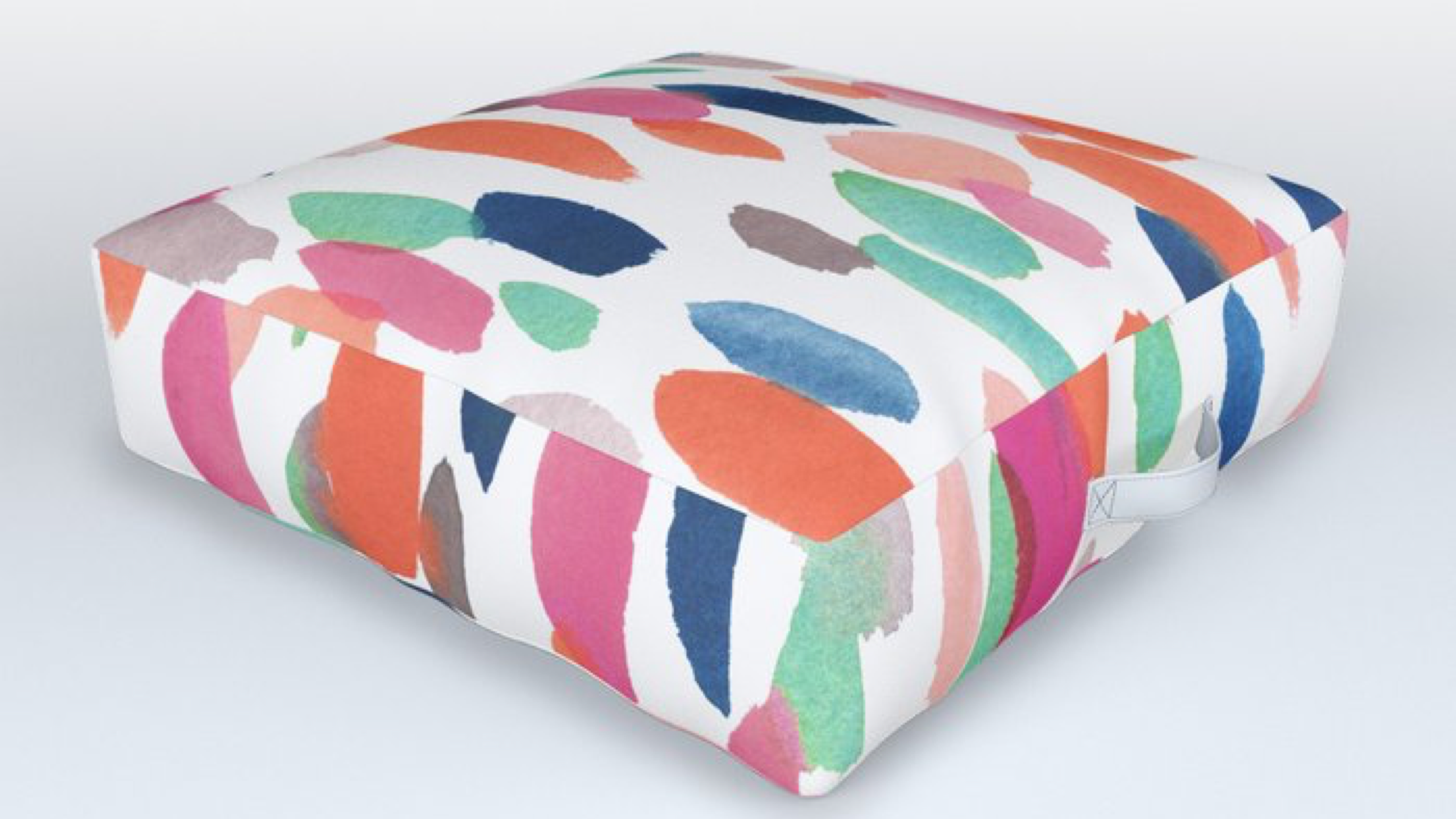 colorful floor pillow