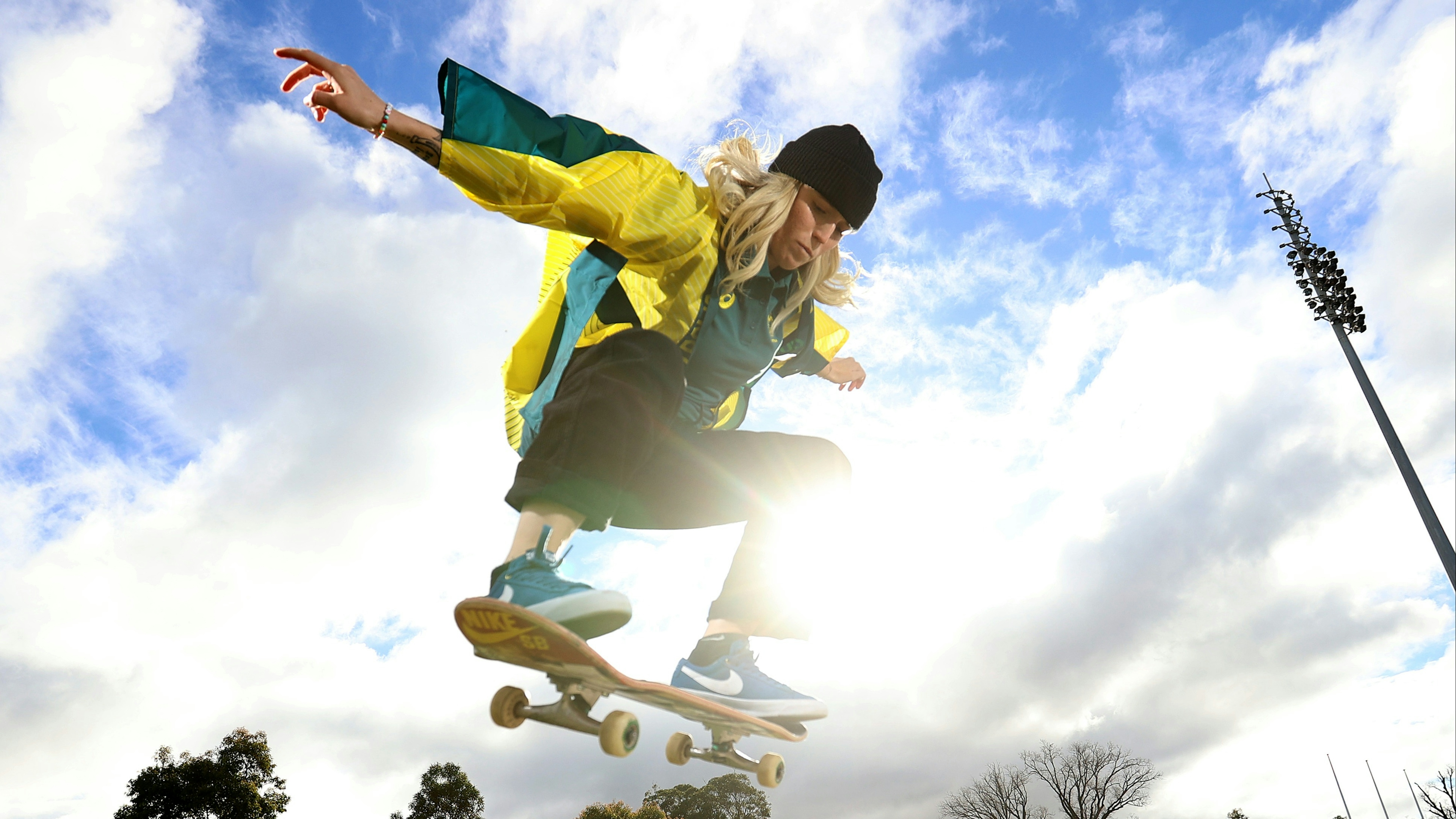 Australian skateboarder Hayley Wilson, poses during the Australian Skateboarding Tokyo Olympic Games Team announcement