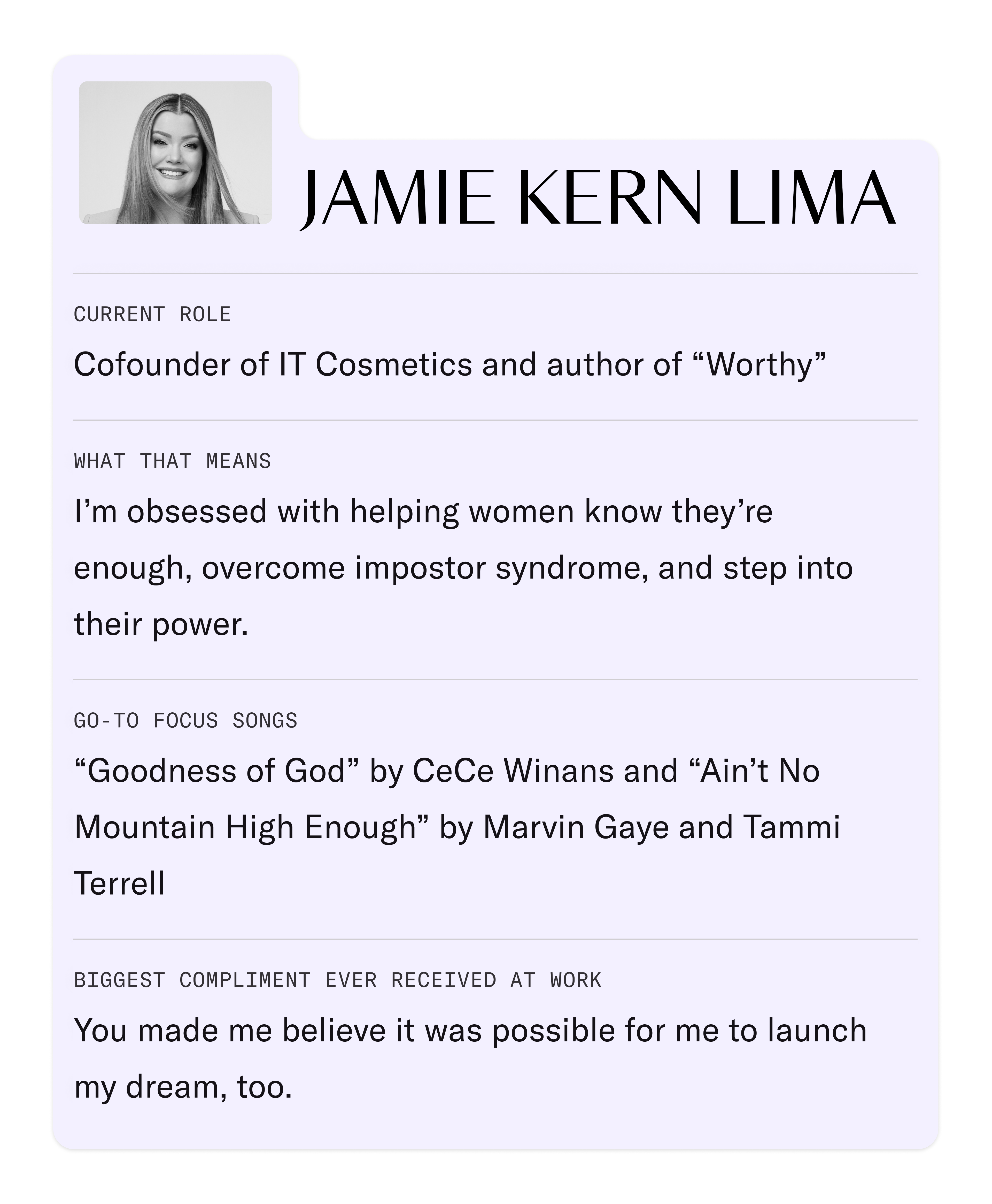 Jamie Kern Lima list 