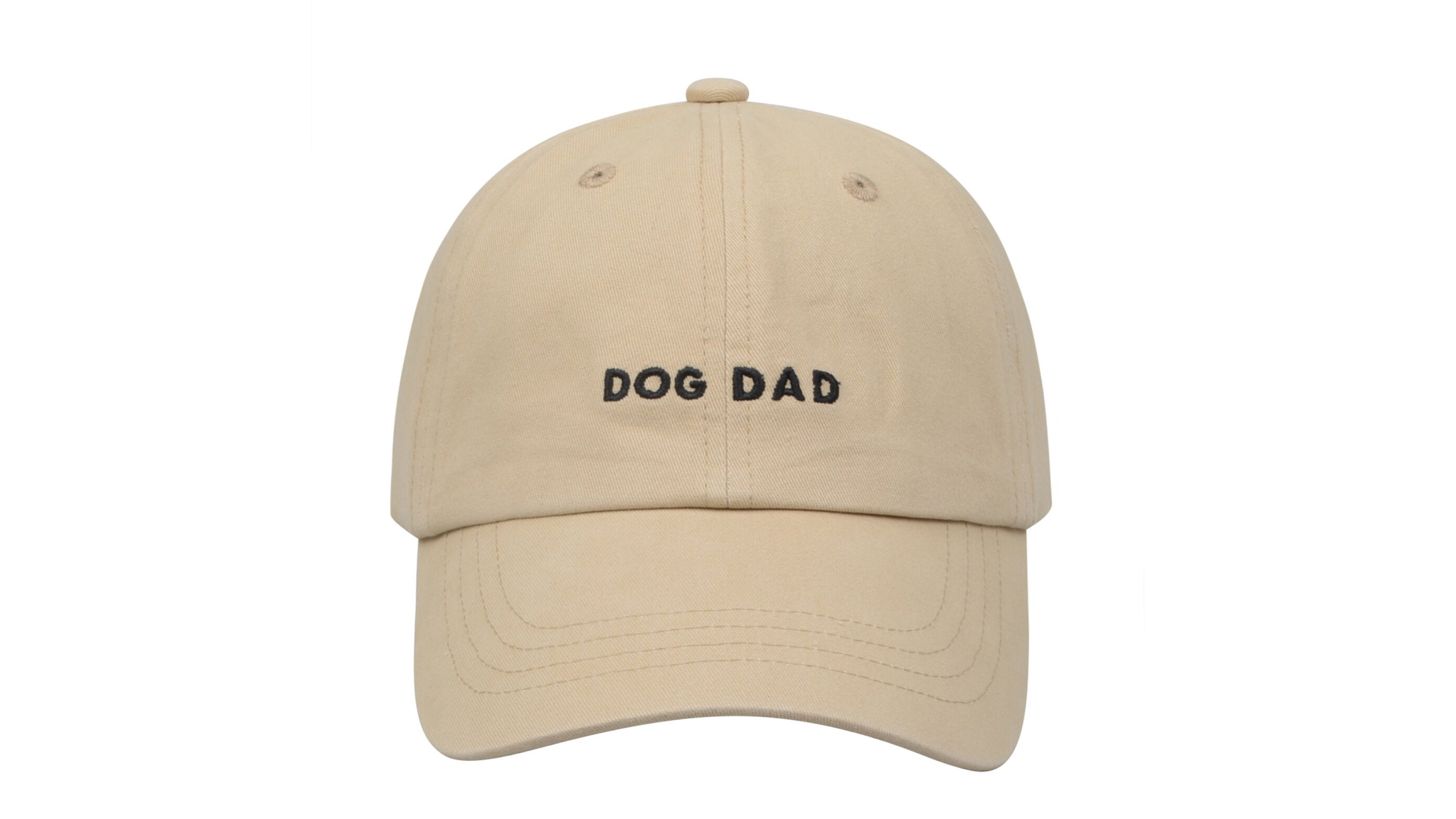 baseball cap with 'dog dad' saying