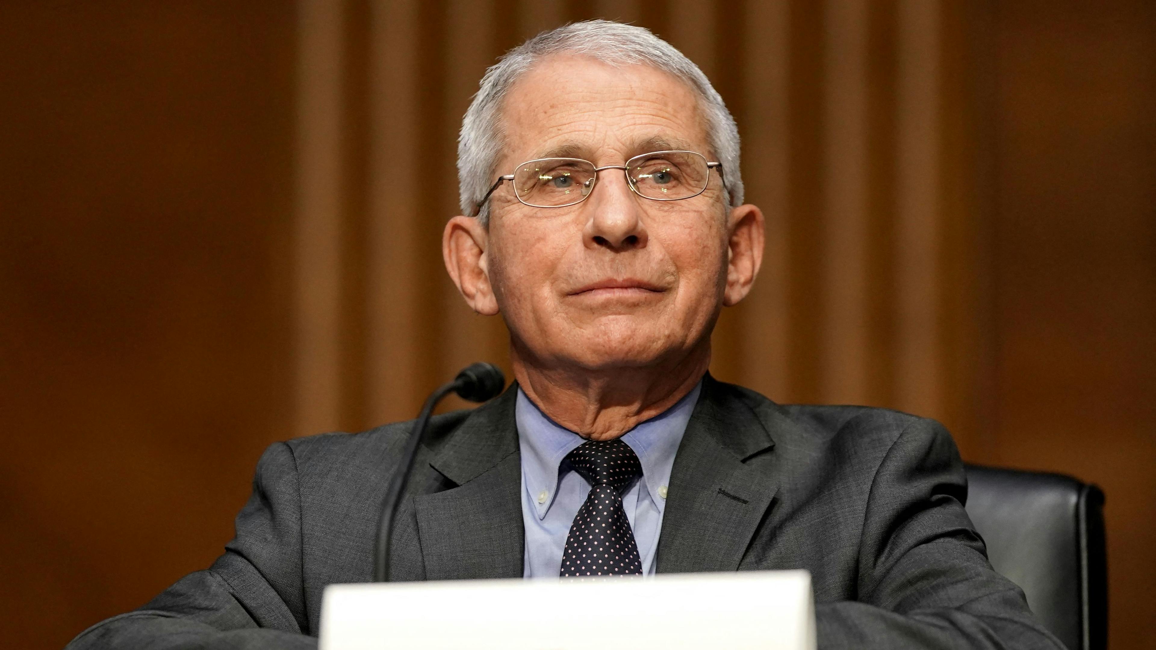Dr. Anthony Fauci speaks during a Senate hearing on May 11, 2021 at the US Capitol in Washington, DC. 