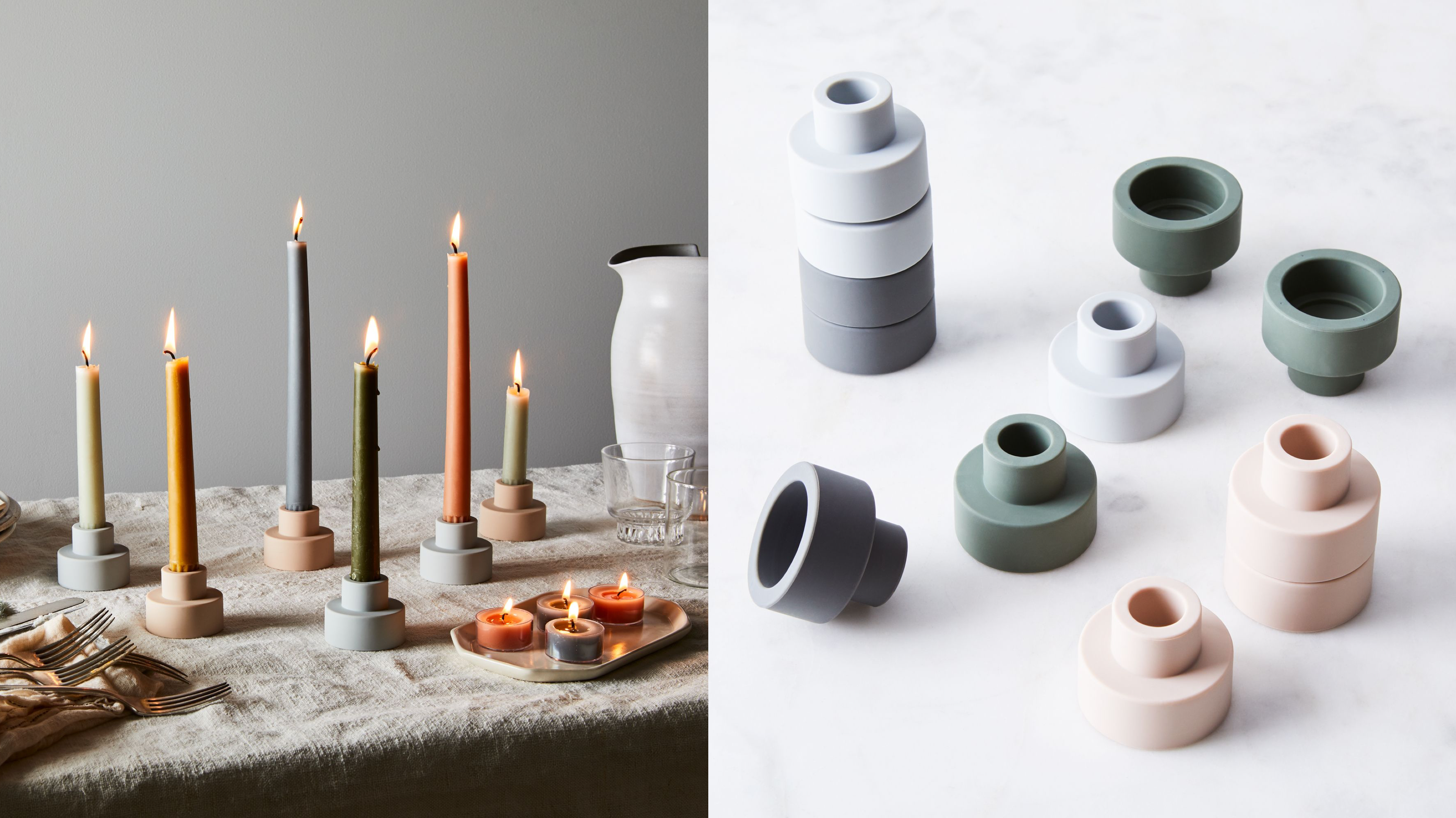 candle holders for both pillars and tea lights
