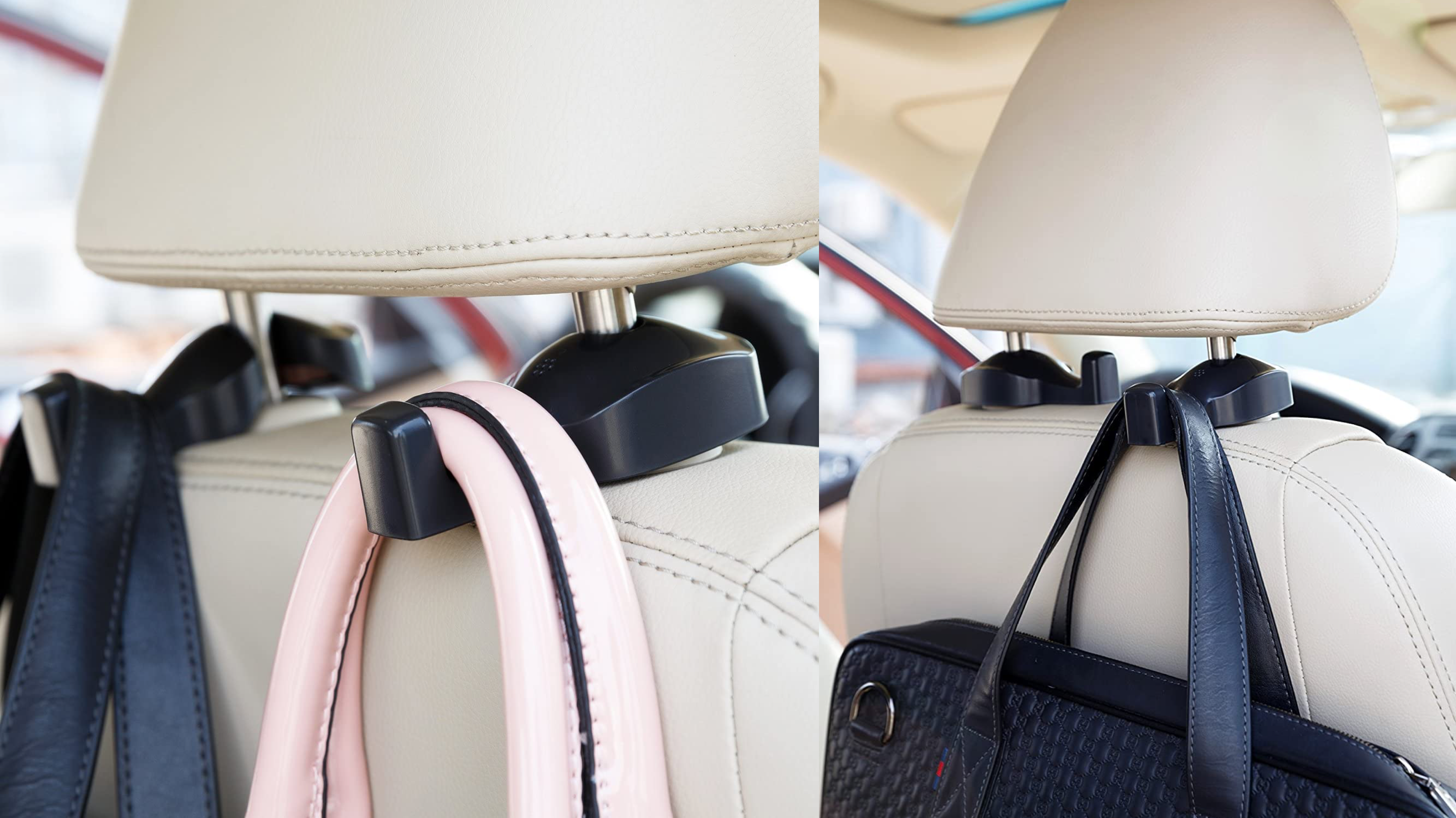 car hook for your handbag so it hangs from the headrest 