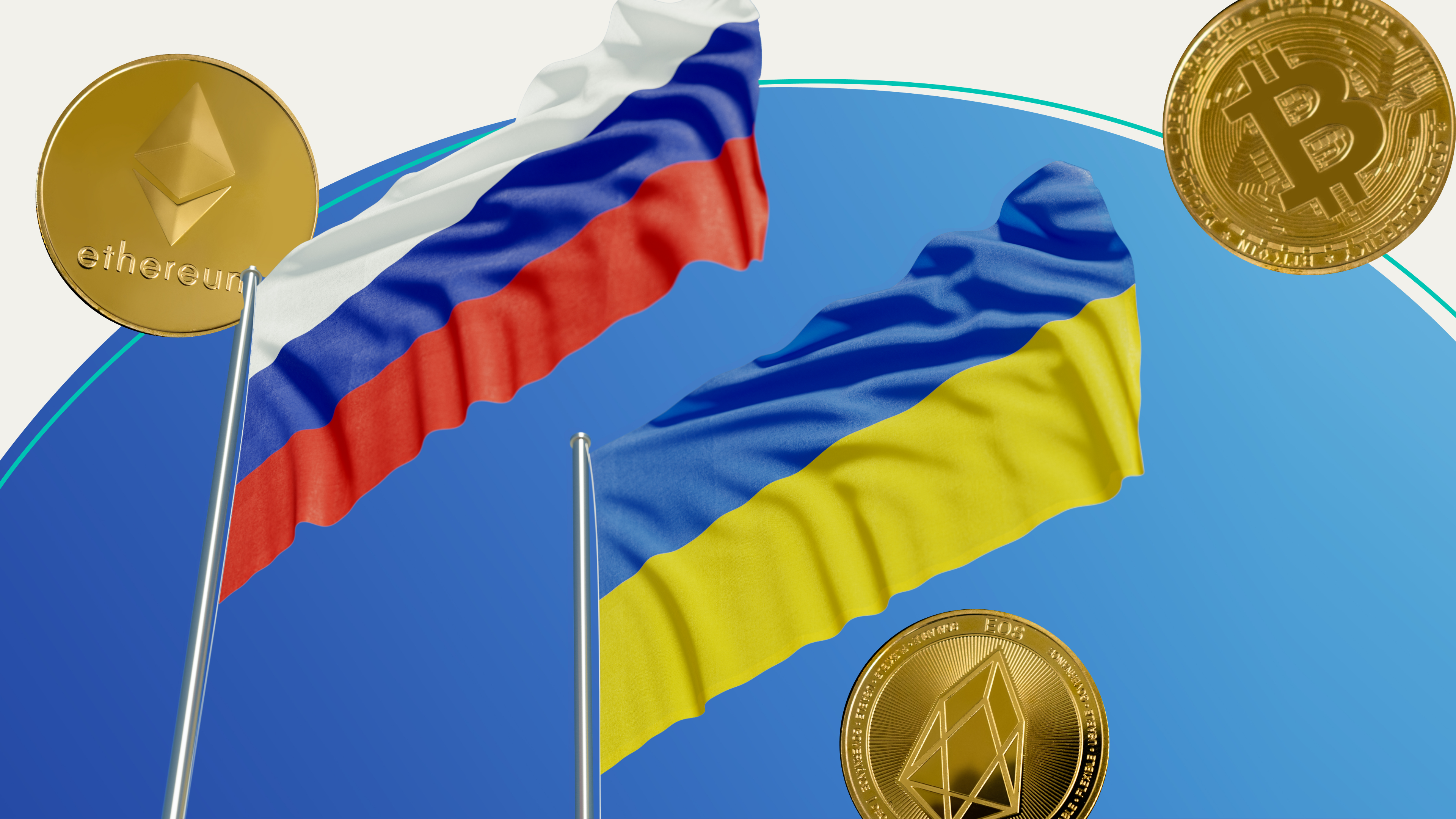 Russia and Ukraine are engaged in a cryptocurrency battle including Ethereum and Bitcoin.