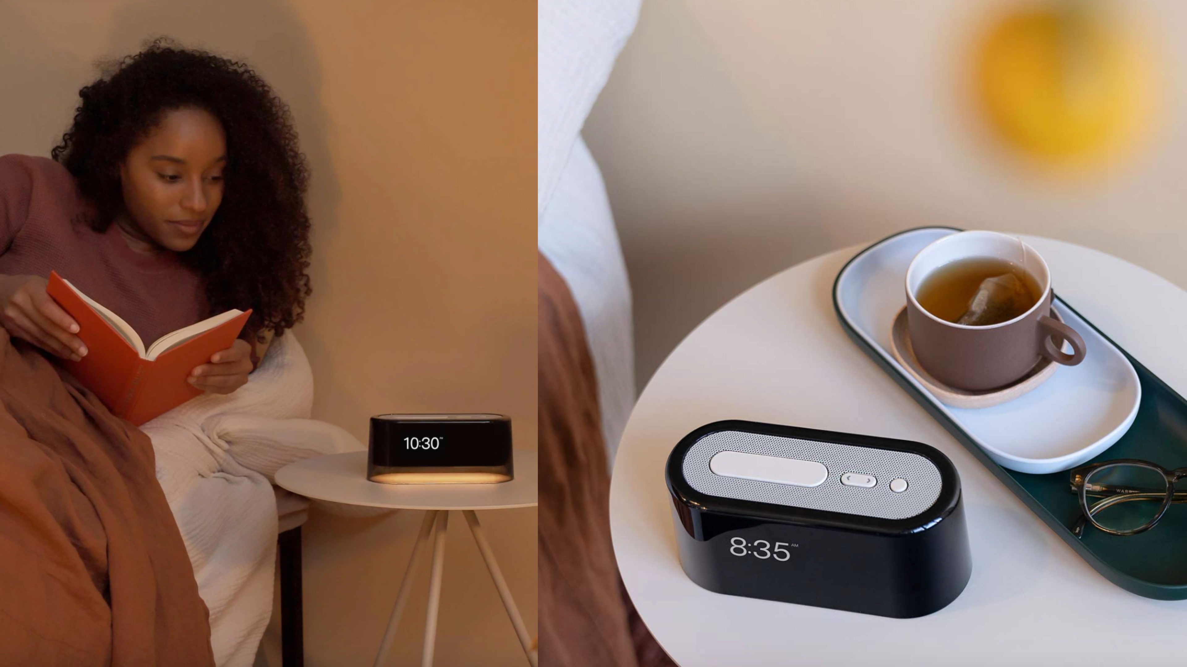 phone-compatible alarm clock that is also a noise machine and night light