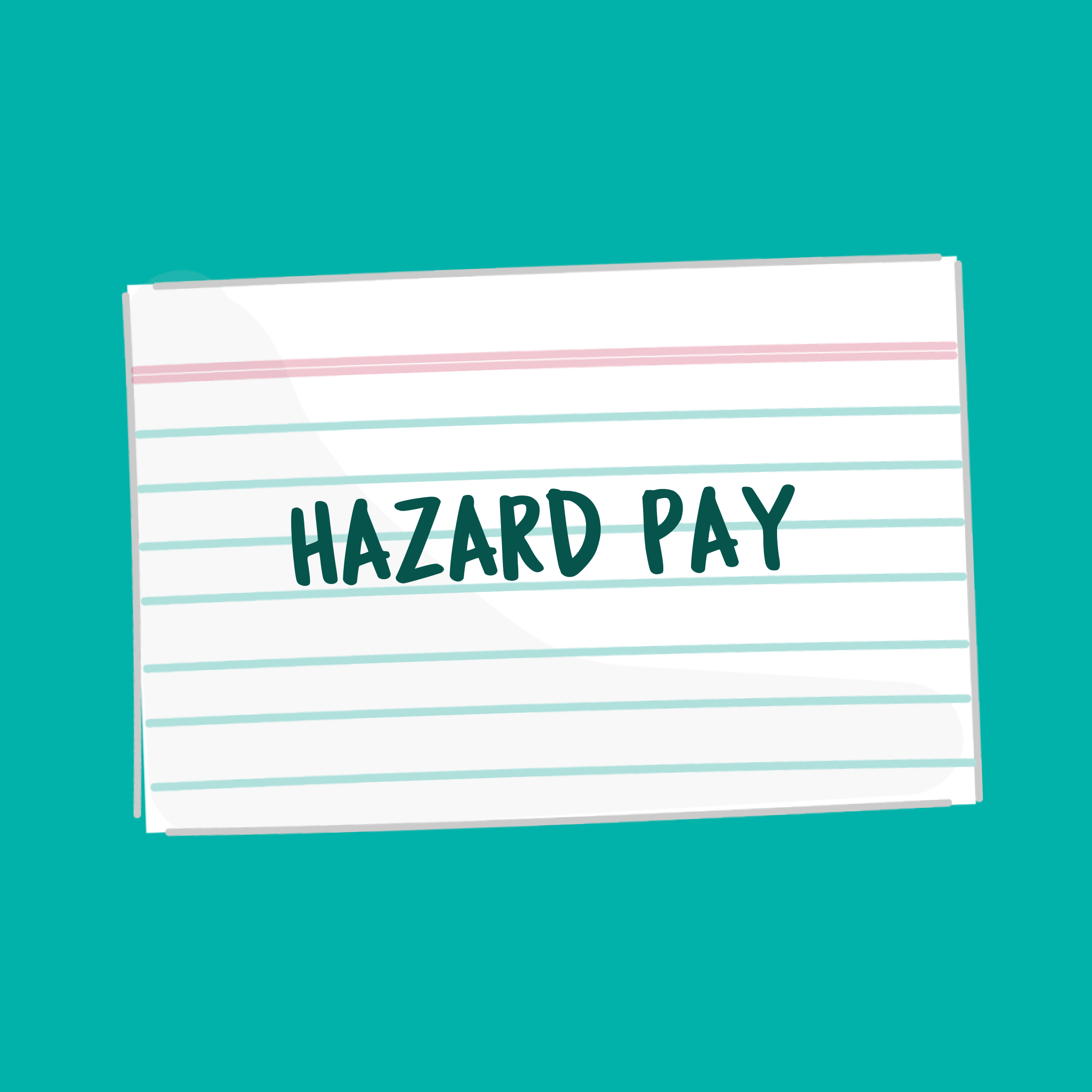 hazard pay flash card