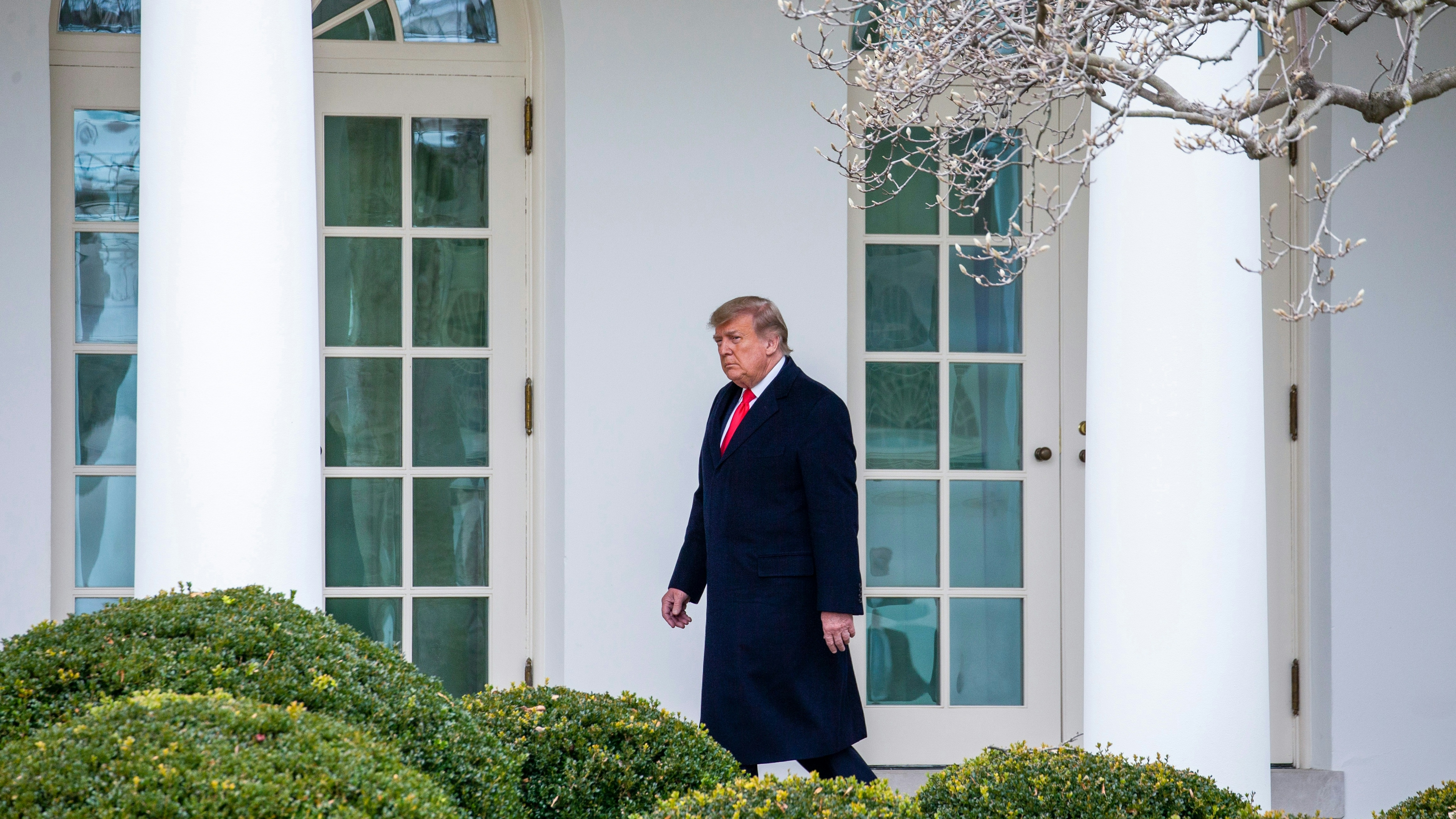 President Trump arrives at White House