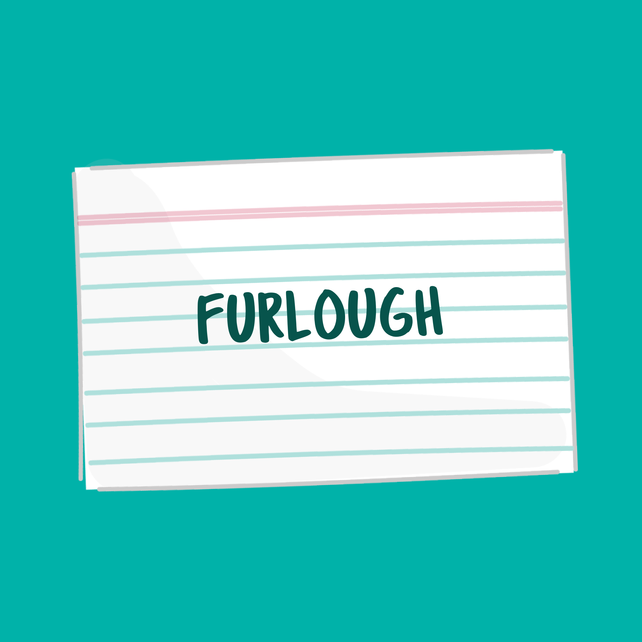 furlough definition flash card
