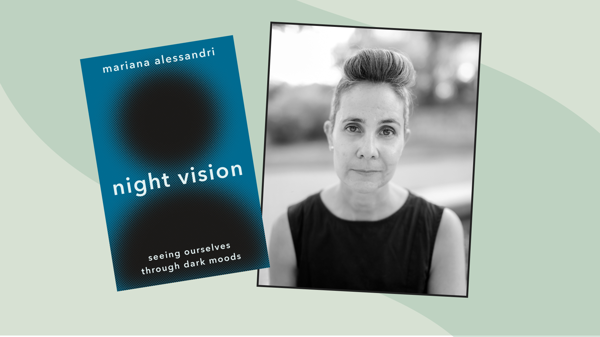 Night Vision Book Cover and headshot of author Mariana Alessandri
