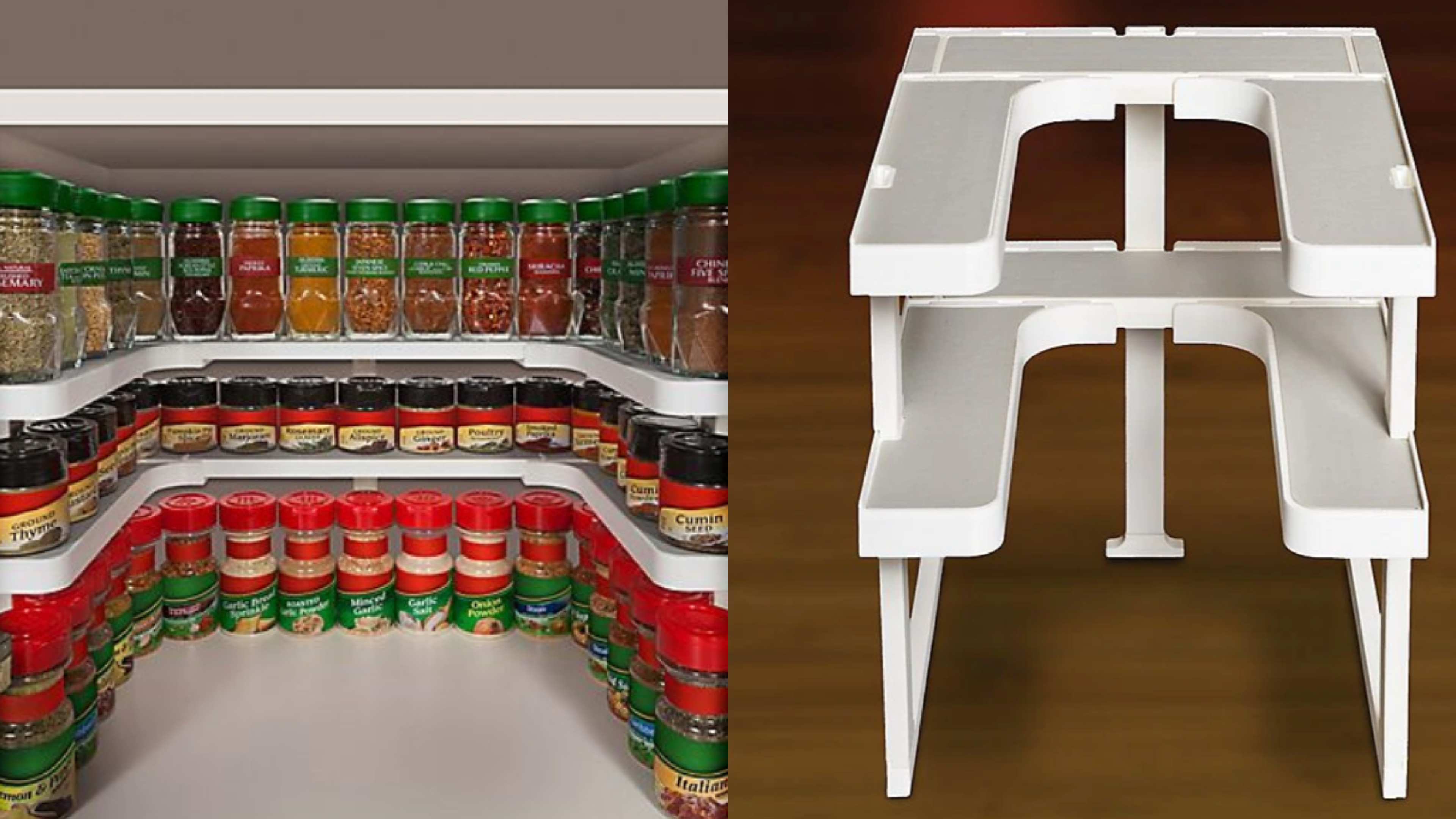 stackable shelves for spices