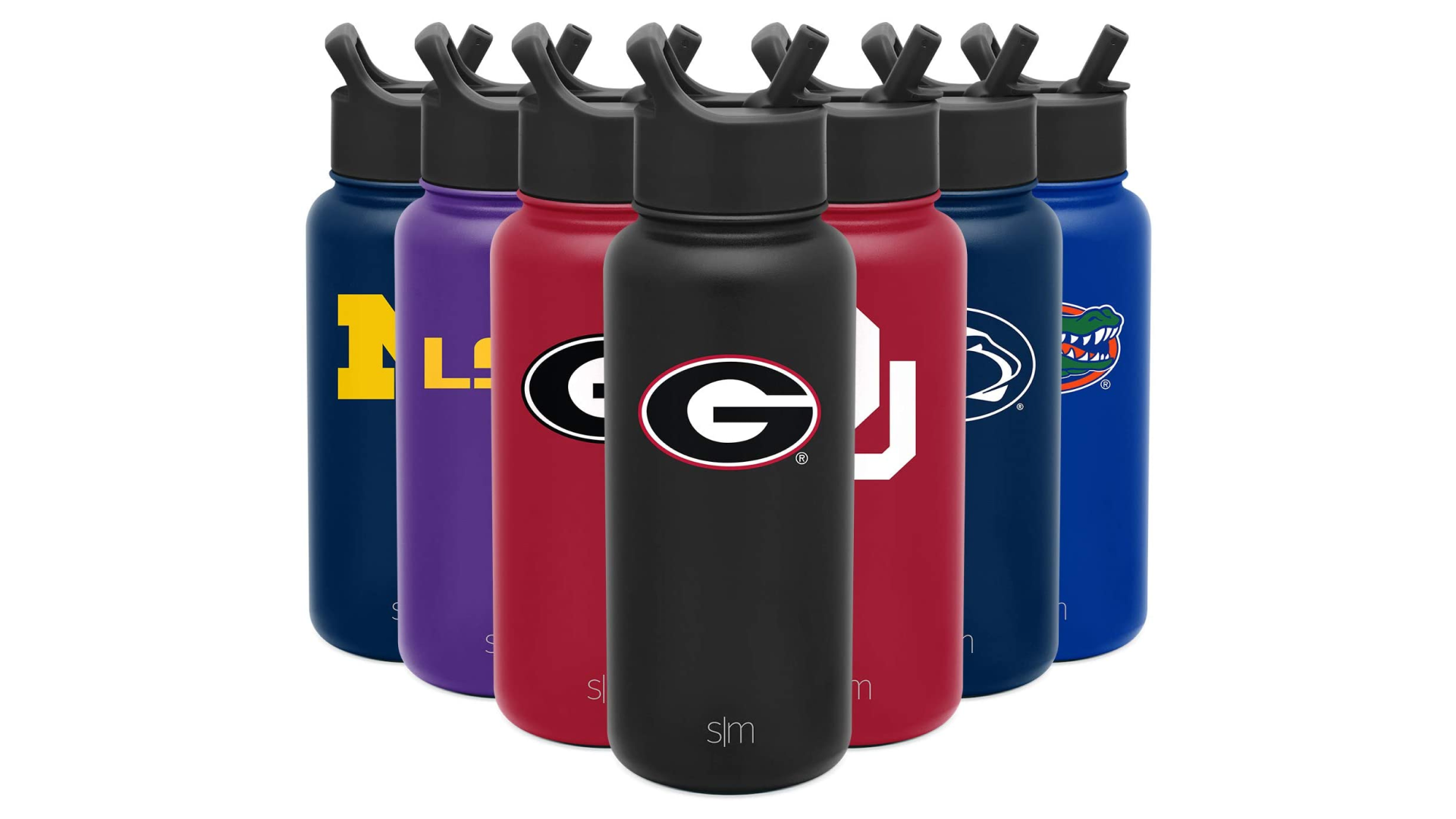 College football–themed water bottle…