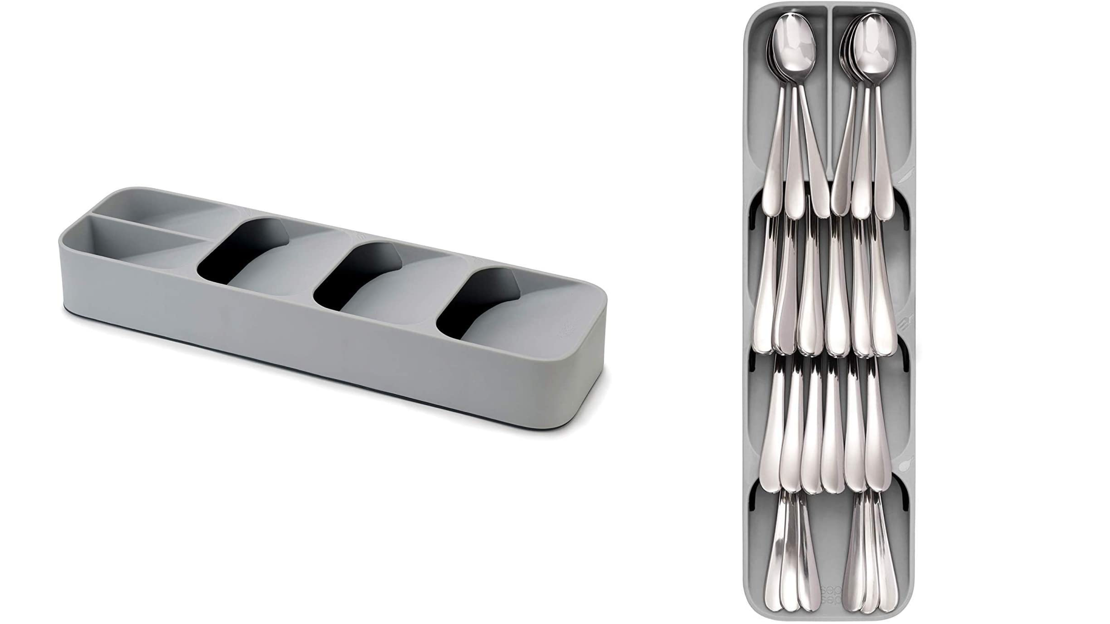 cutlery organizer that stacks utensils vertically not horizontally to save space