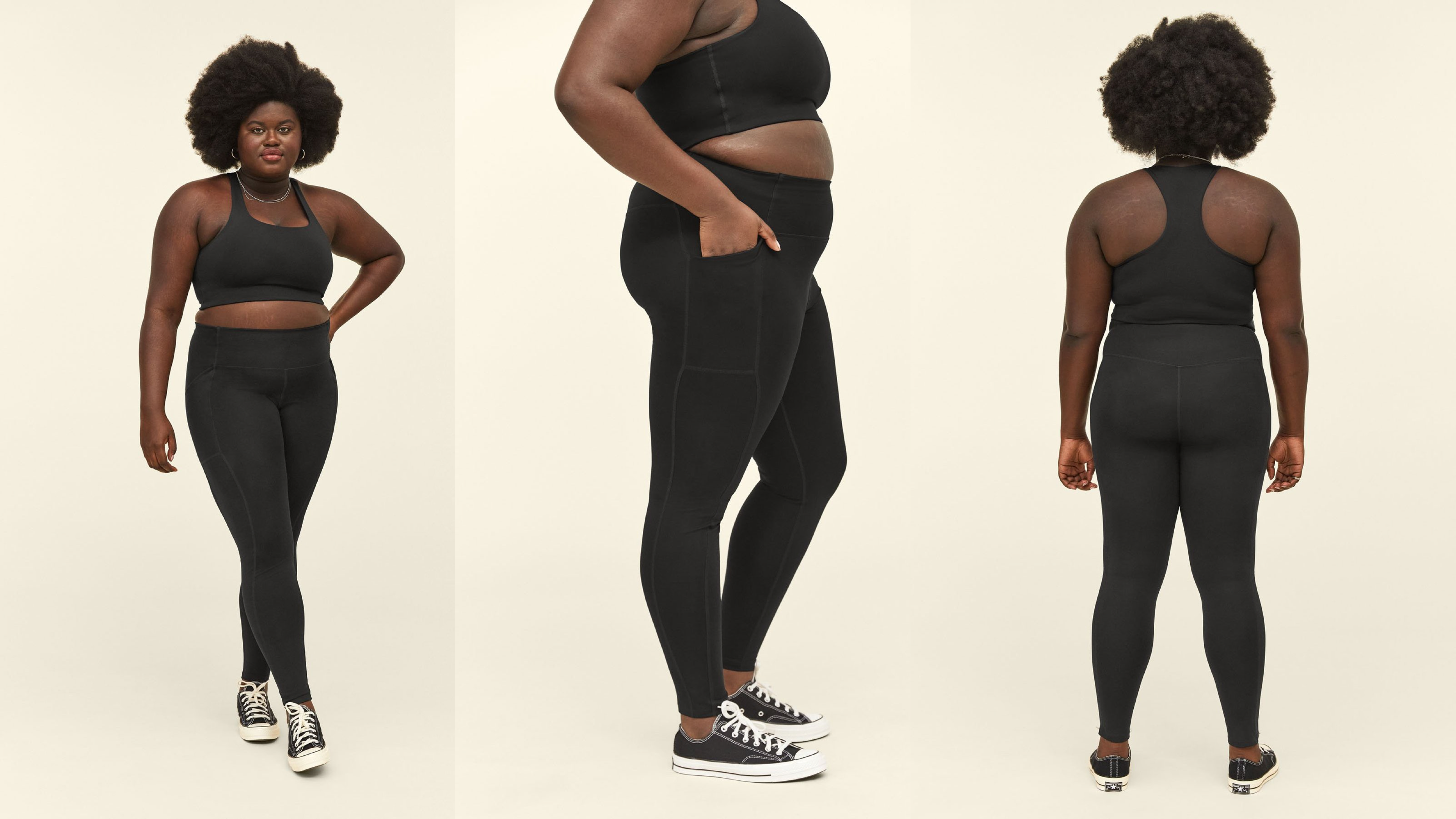 high-rise leggings with pockets