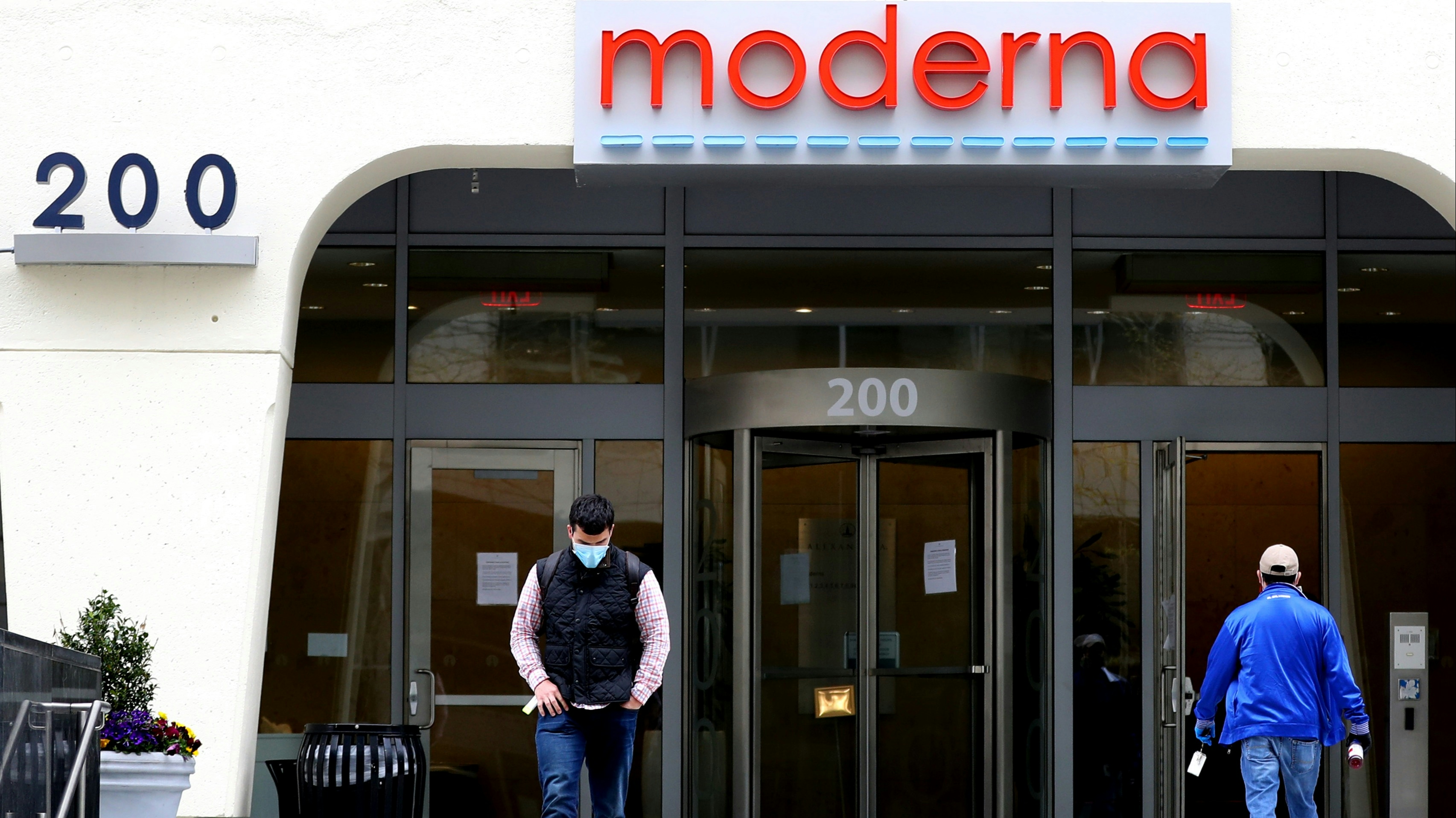 A view of Moderna headquarters on May 08, 2020 in Cambridge, Massachusetts