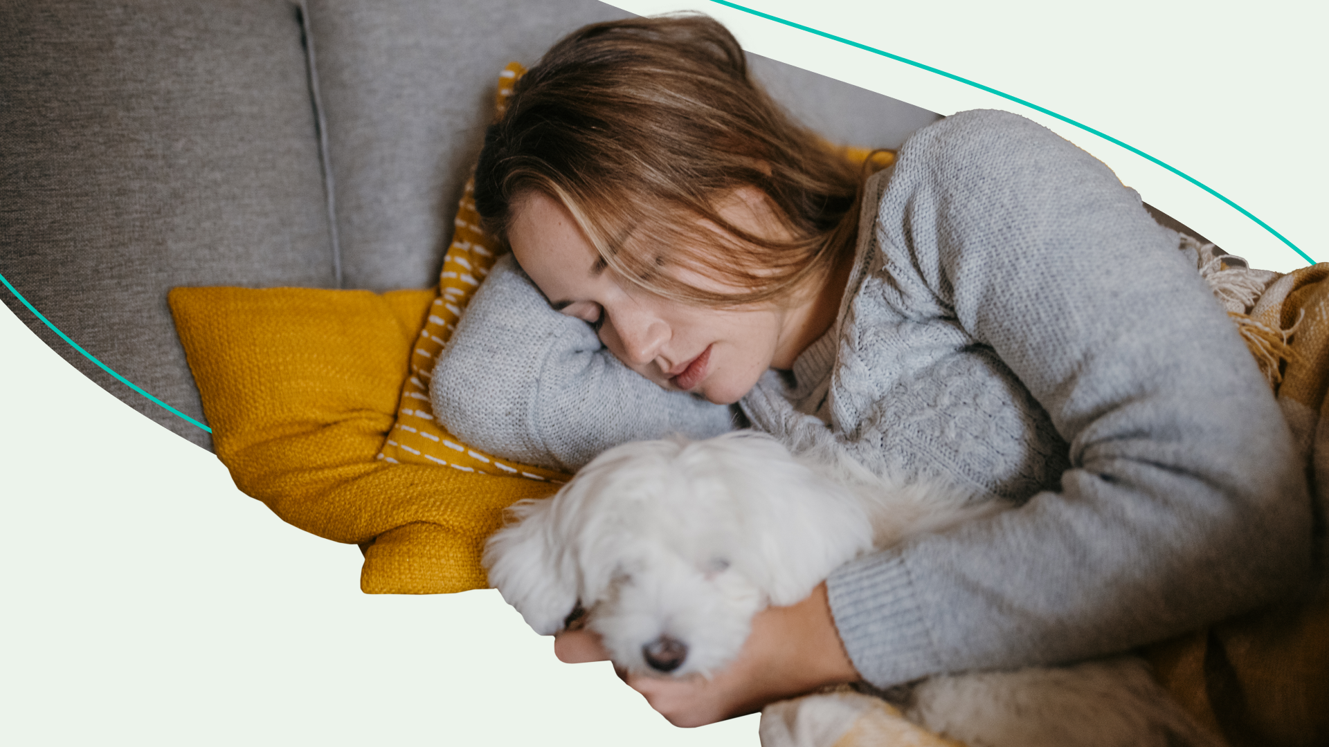 Woman Asleep with Dog 