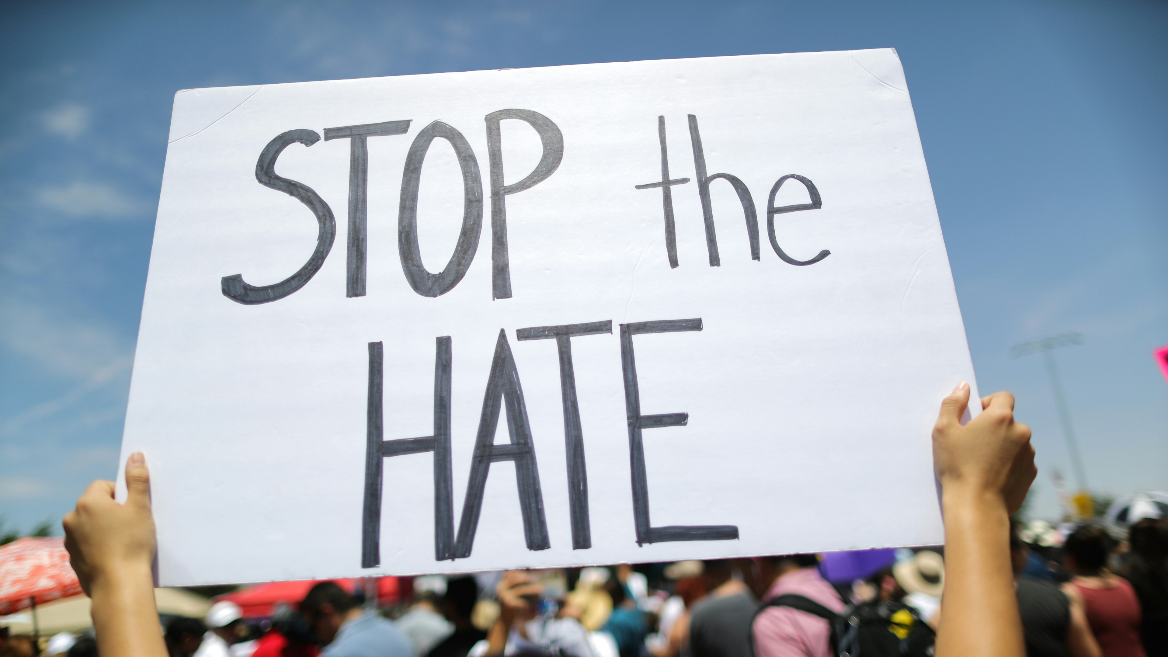 Stop the Hate Protest Sign