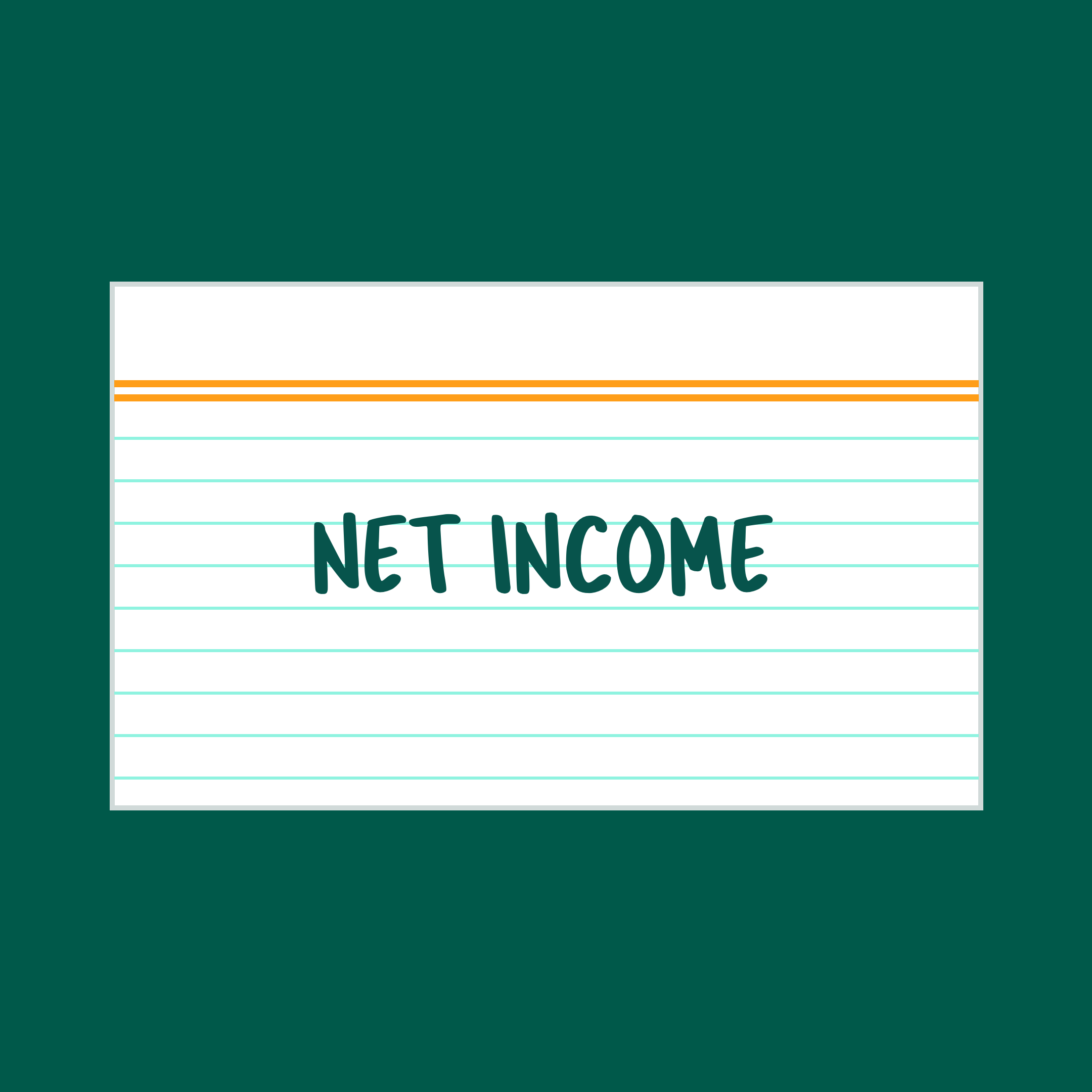Net Income index card 