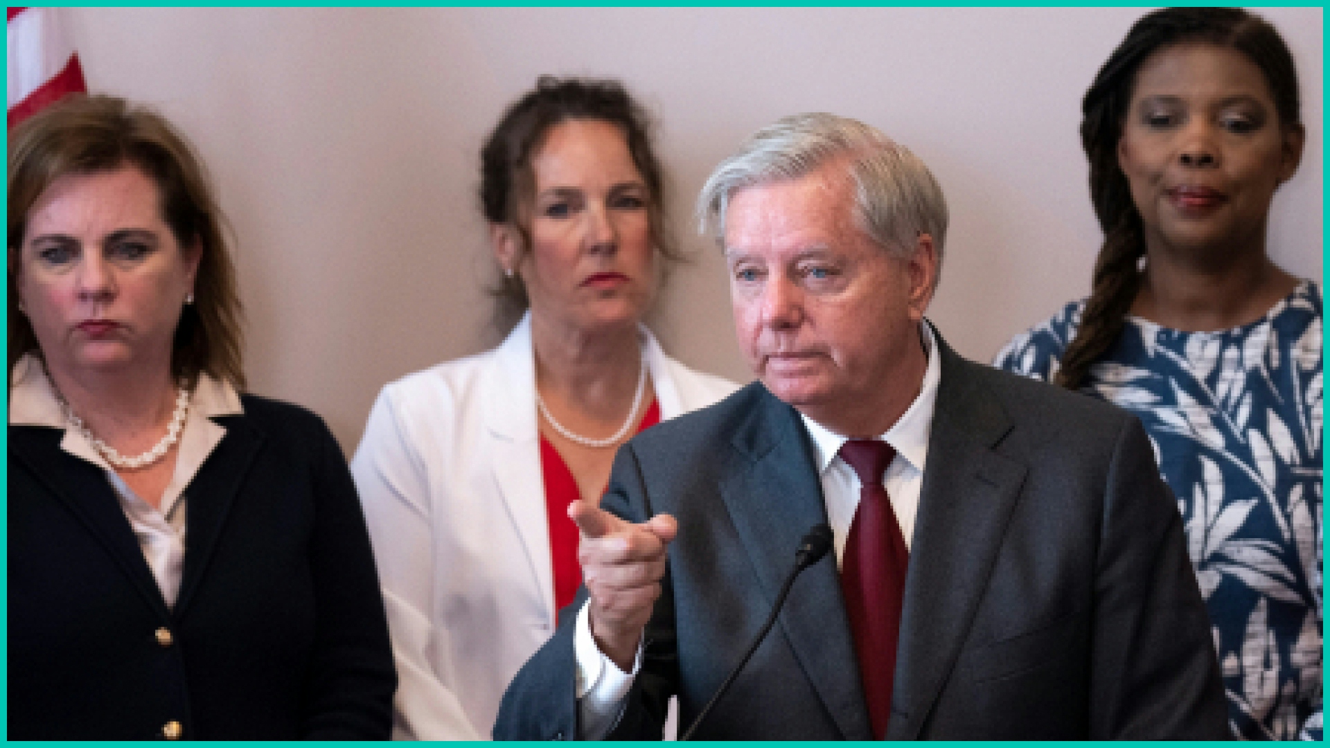 Sen. Lindsey Graham (R-SC) speaks during news conference to announce a new bill on abortion restrictions