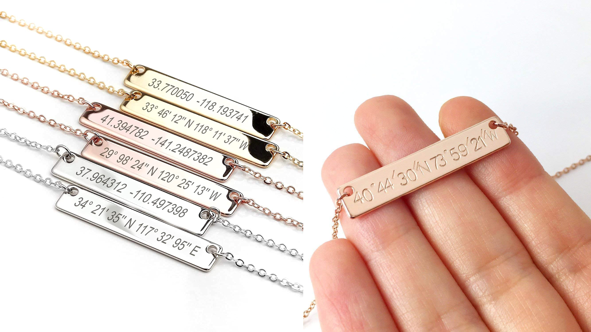 Hand-stamped coordinate necklace 