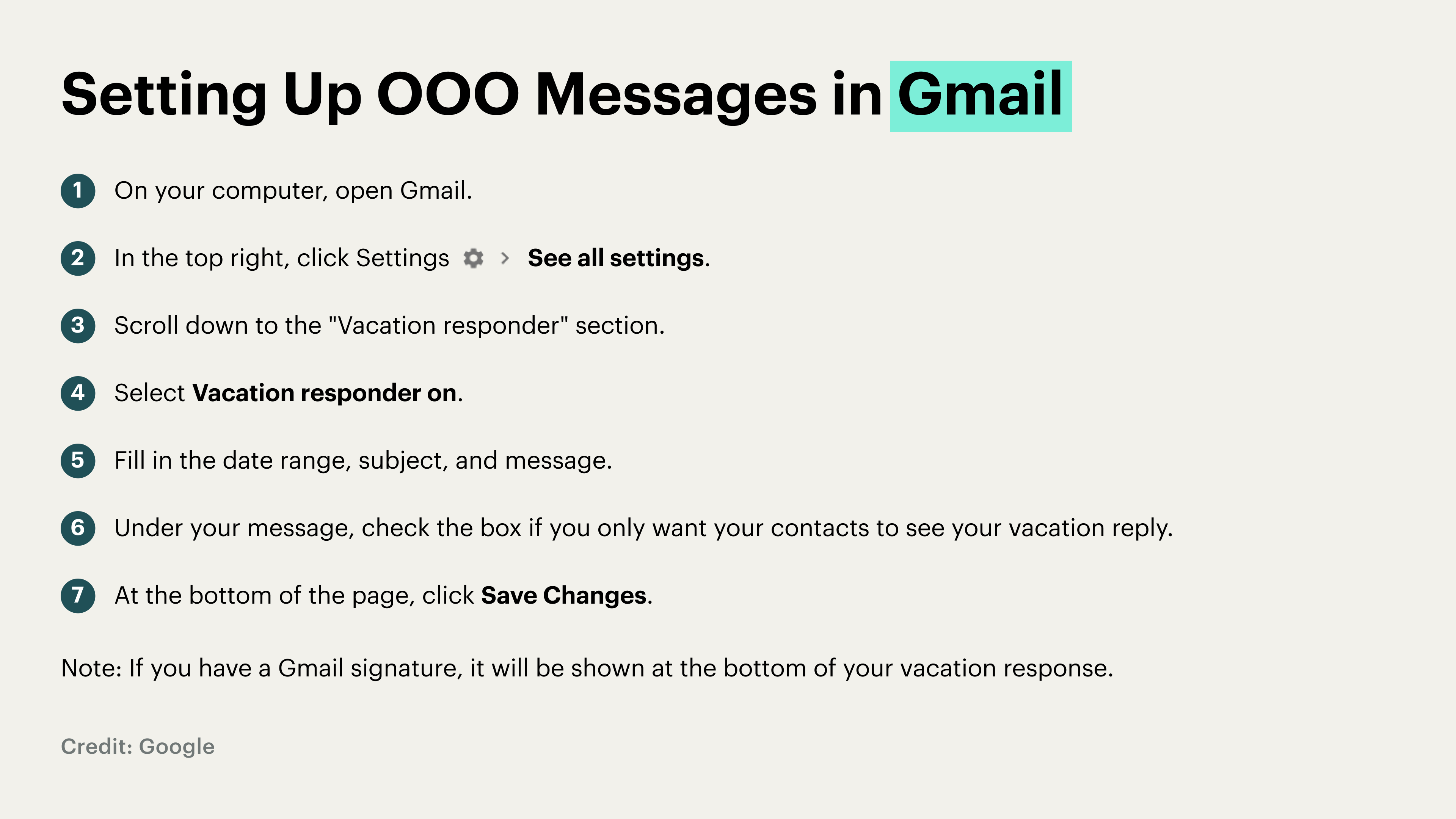gmail OOO instructions 