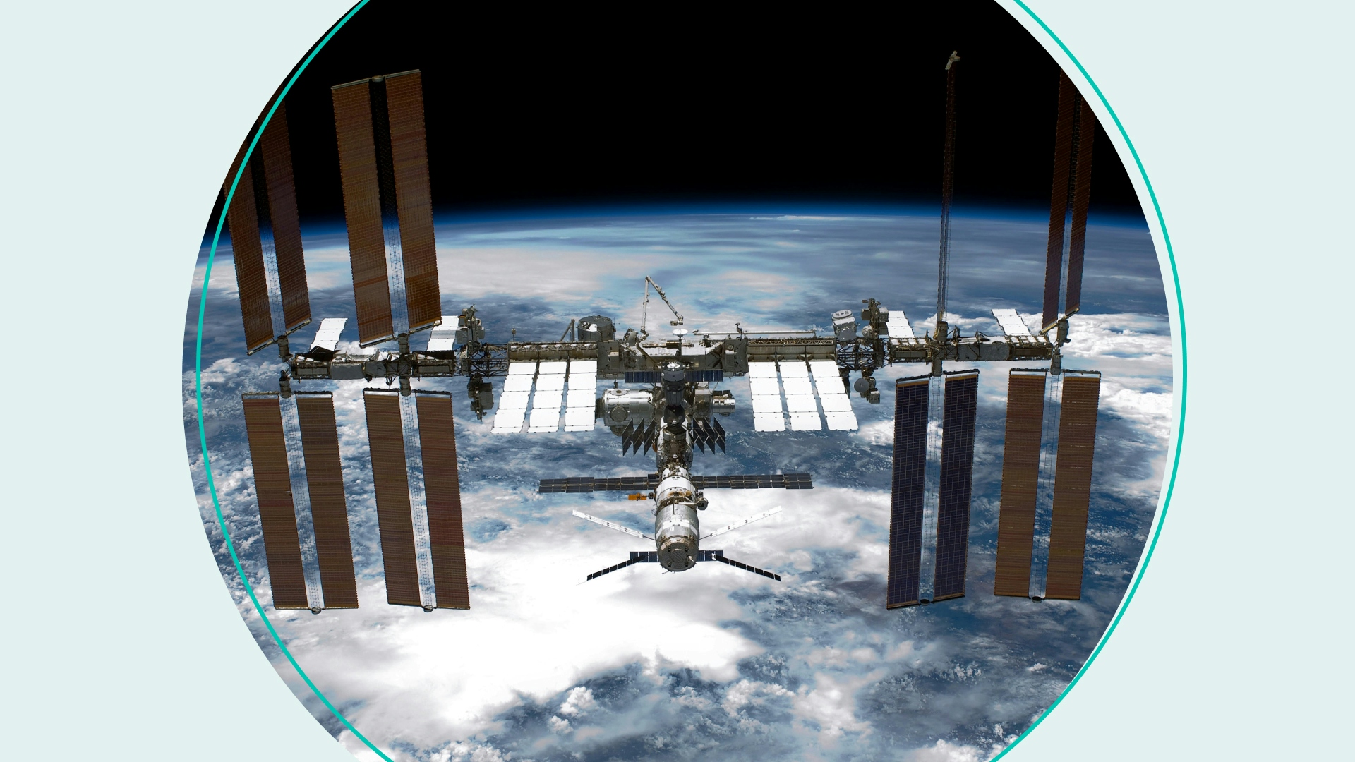  In this handout provided by National Aeronautics and Space Administration (NASA), the International Space Station (ISS) is seen from NASA space shuttle Endeavour 