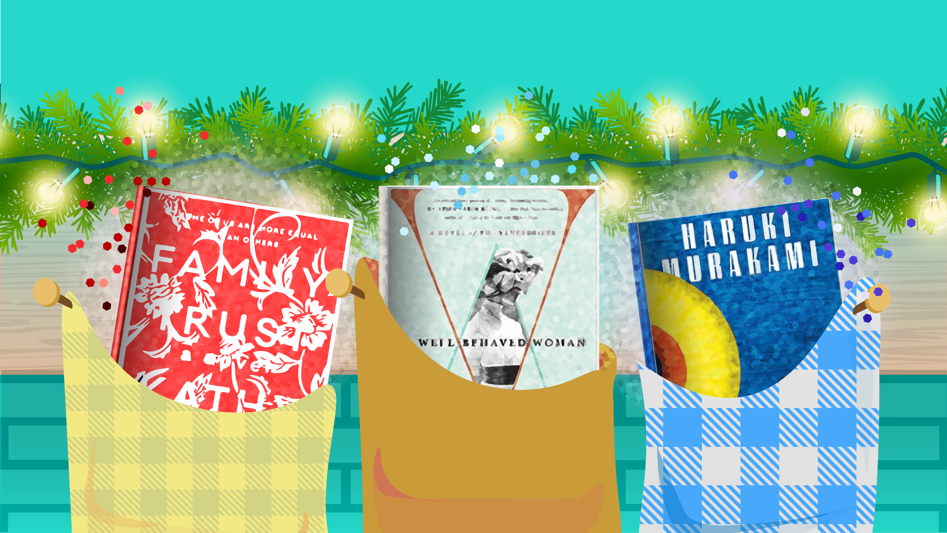 Holiday Reads in stockings