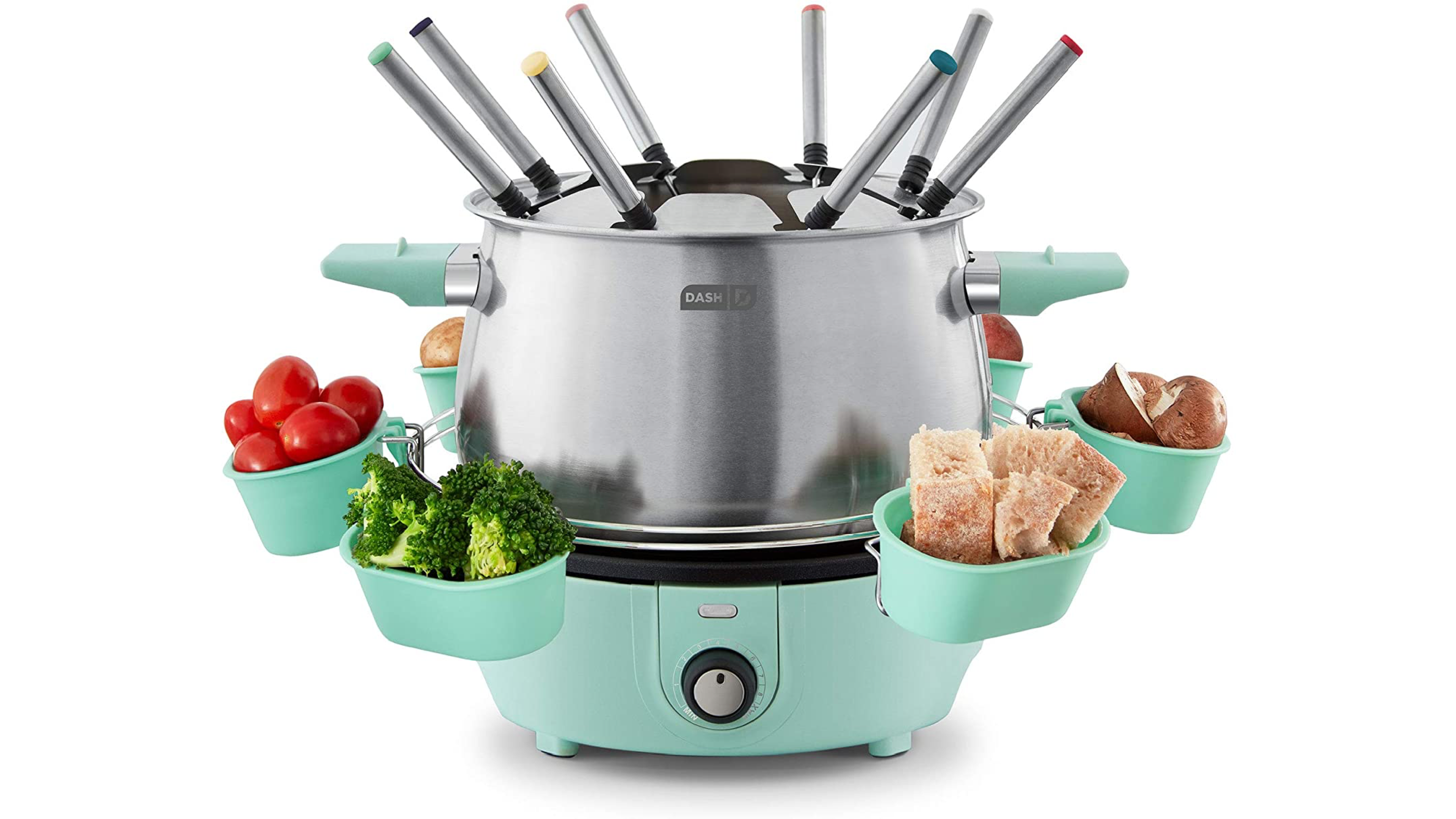 fondue maker with forks for dipping