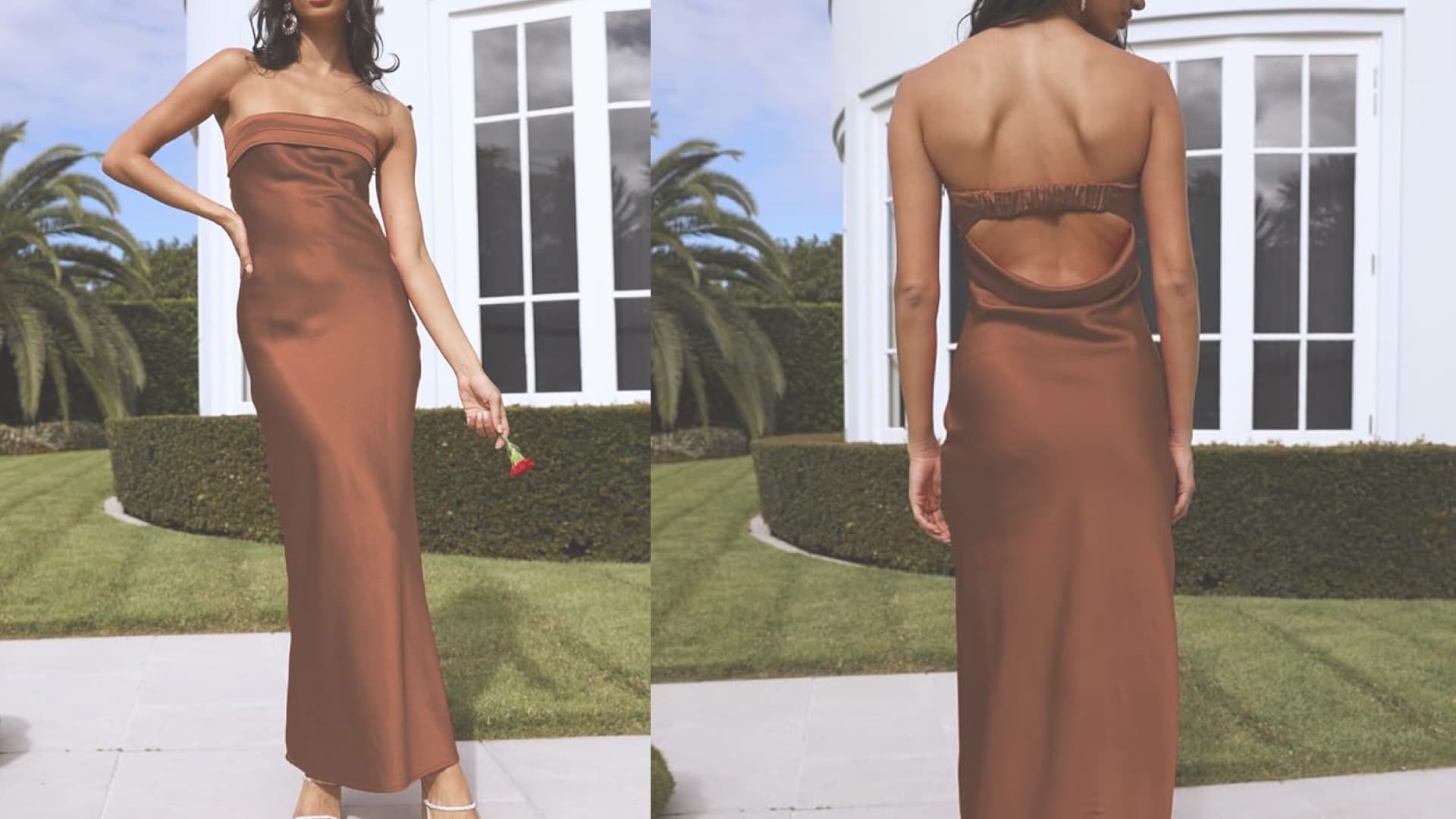 maxi dress with a cut-out back