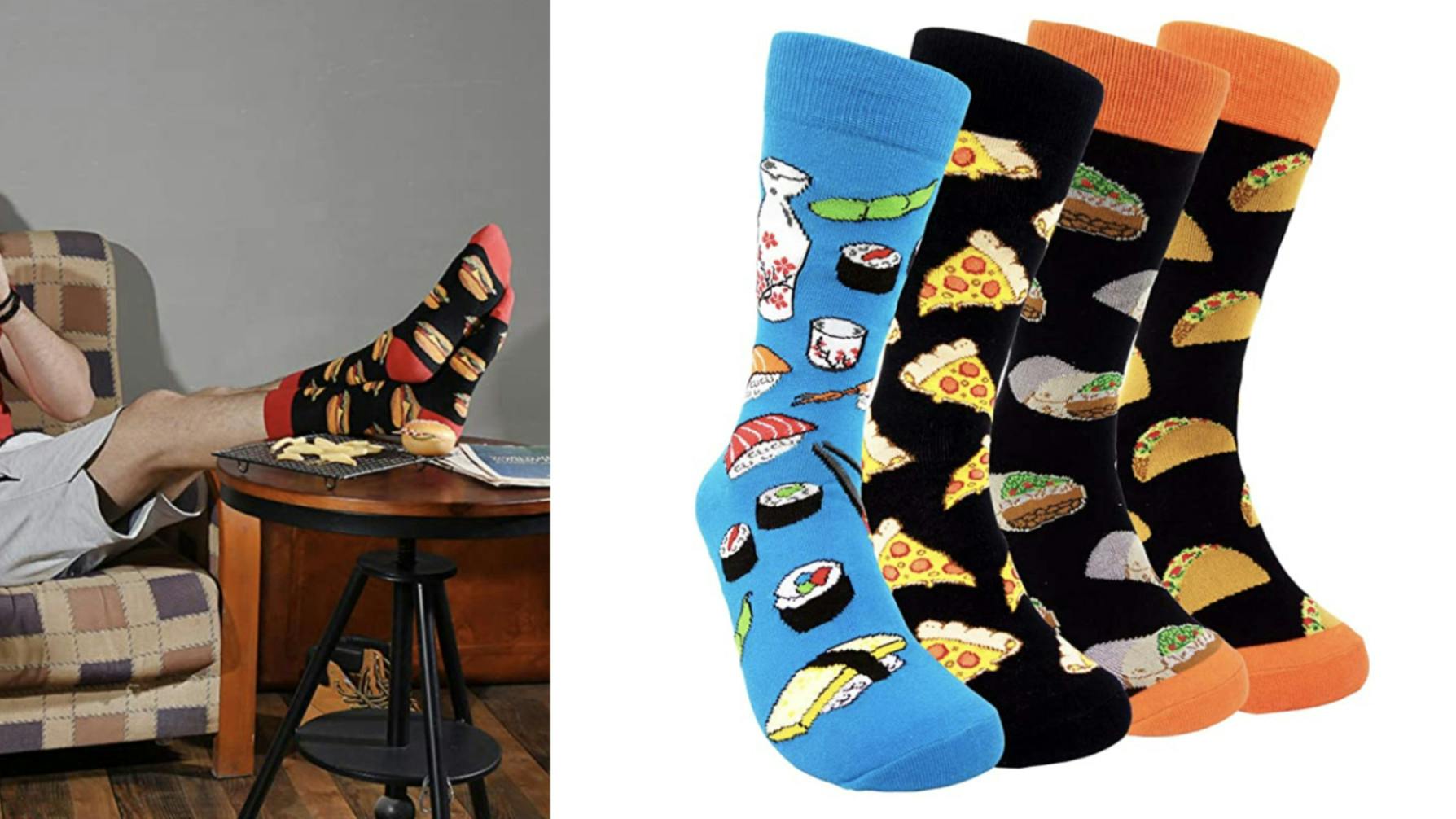 Food-themed socks for guys