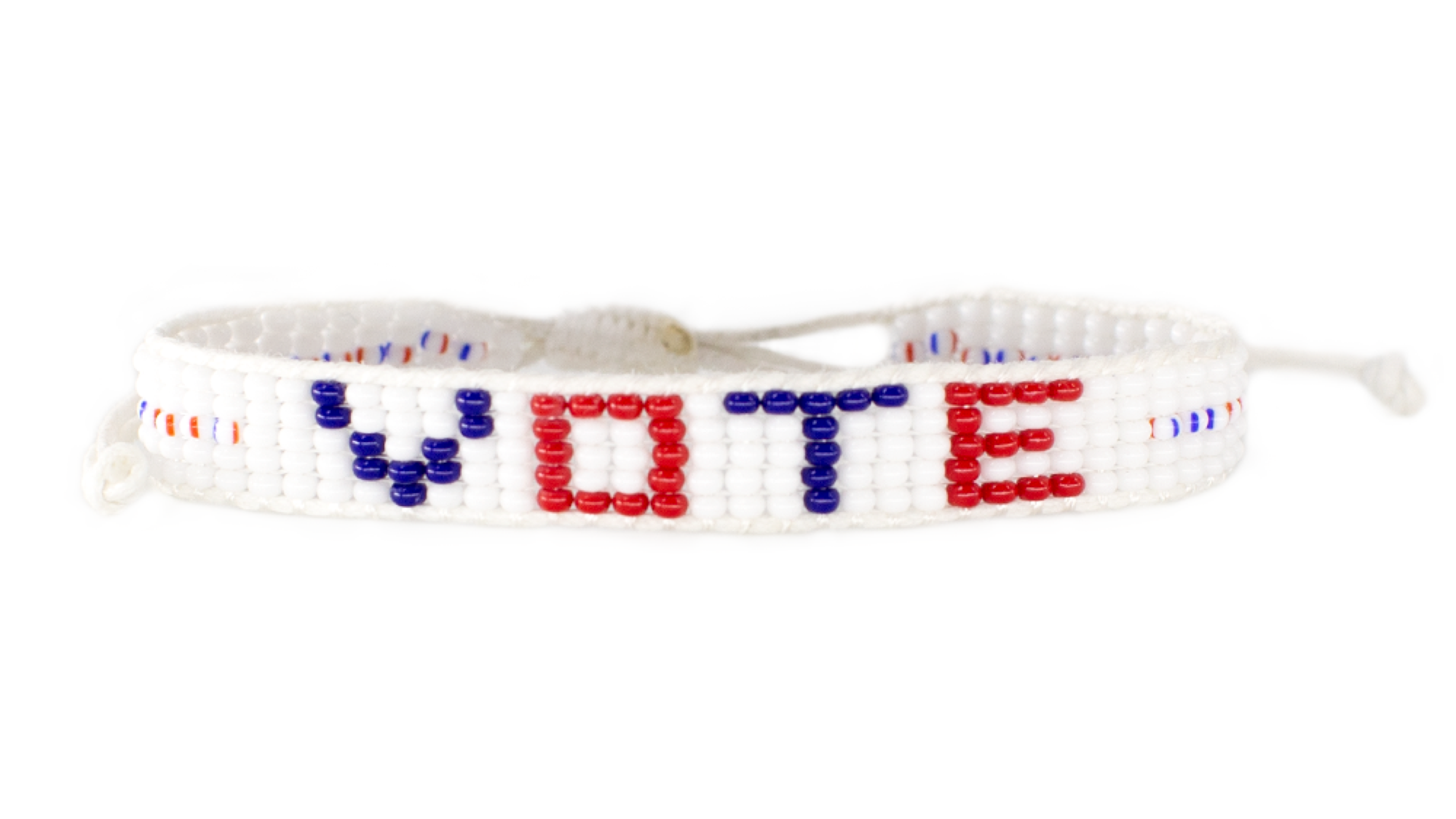 beaded vote bracelet in multiple colors