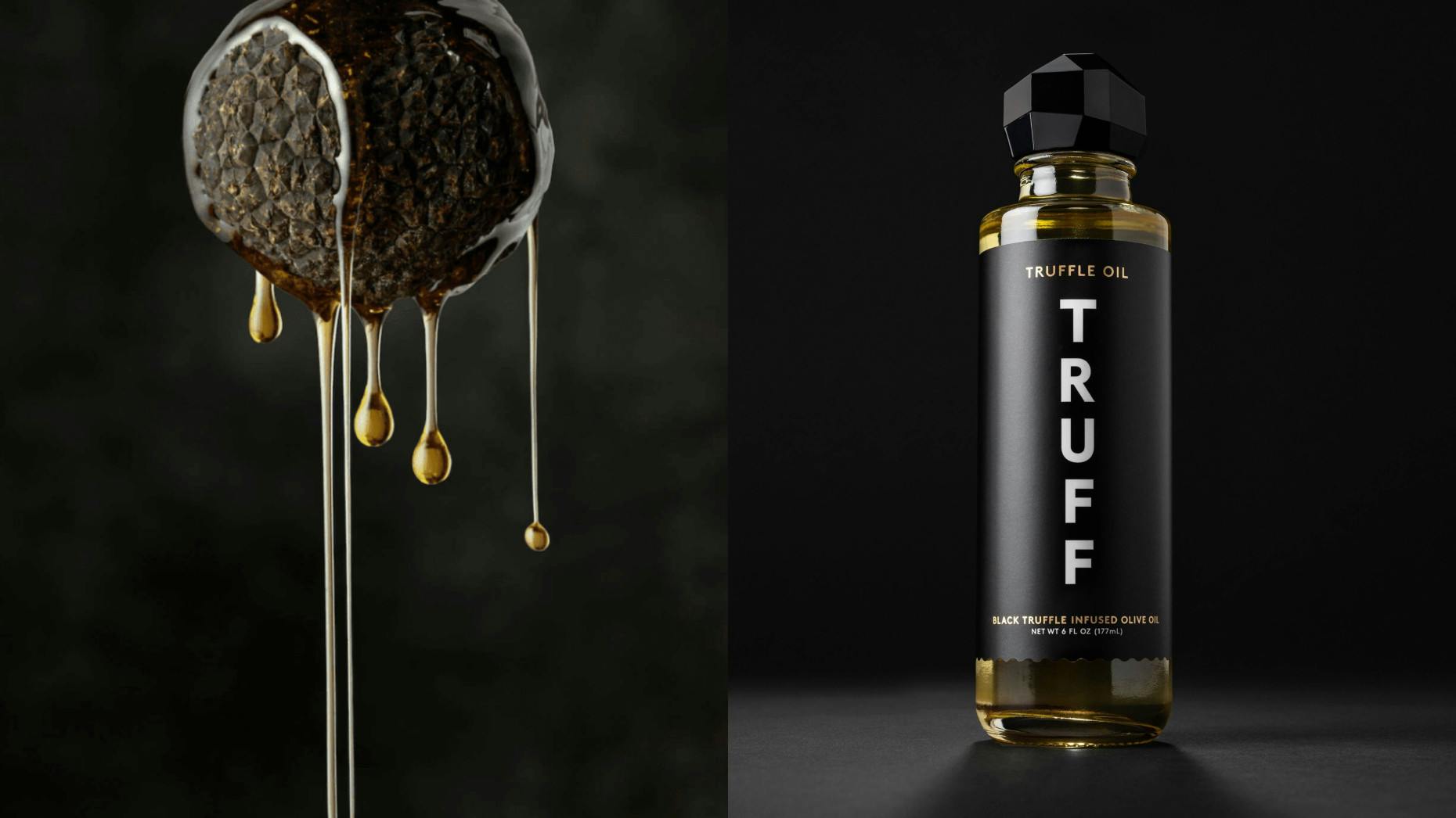 A black truffle oil