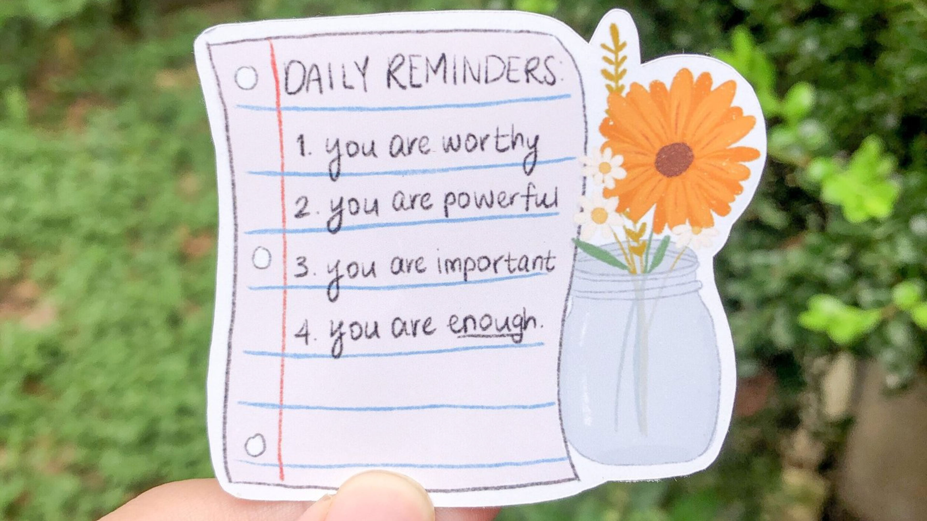 daily affirmations sticker
