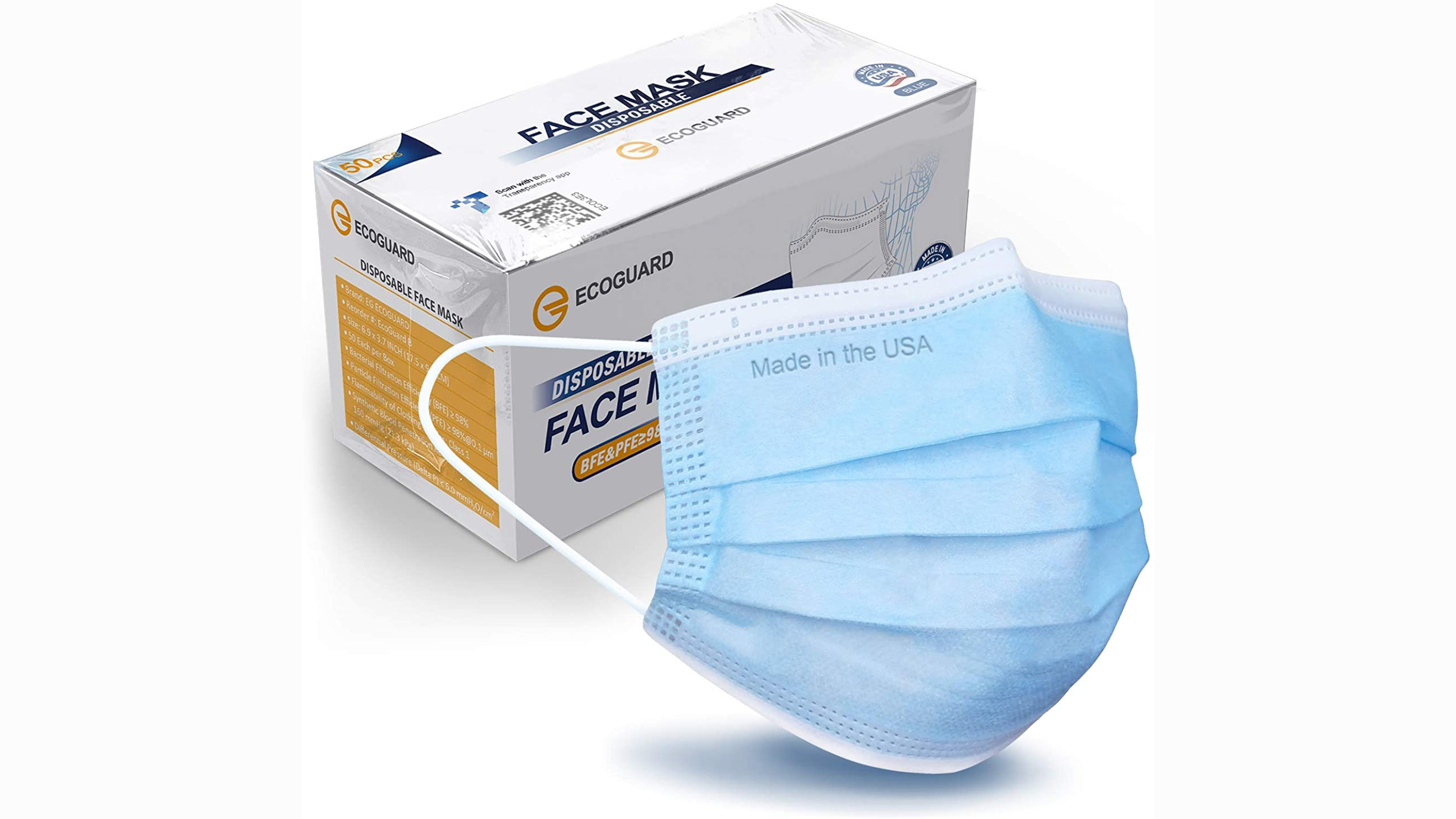 three-ply disposable face mask