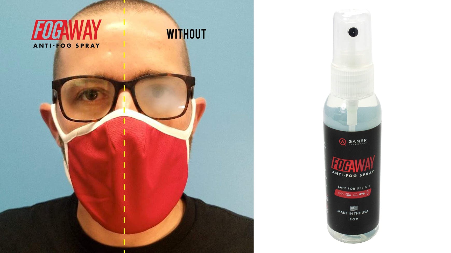 spray that keeps your glasses from fogging up
