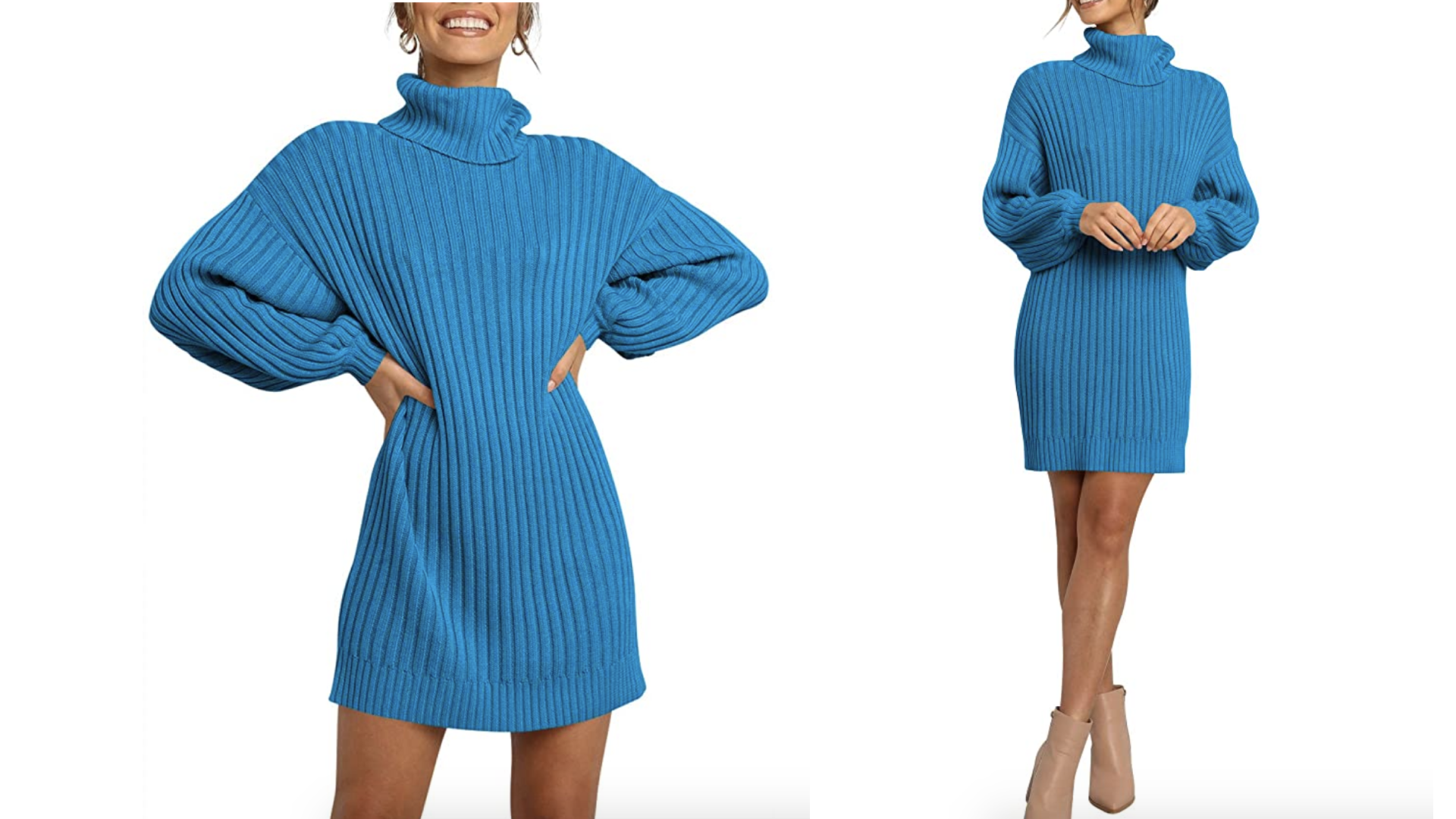 Oversized turtleneck sweaterdress