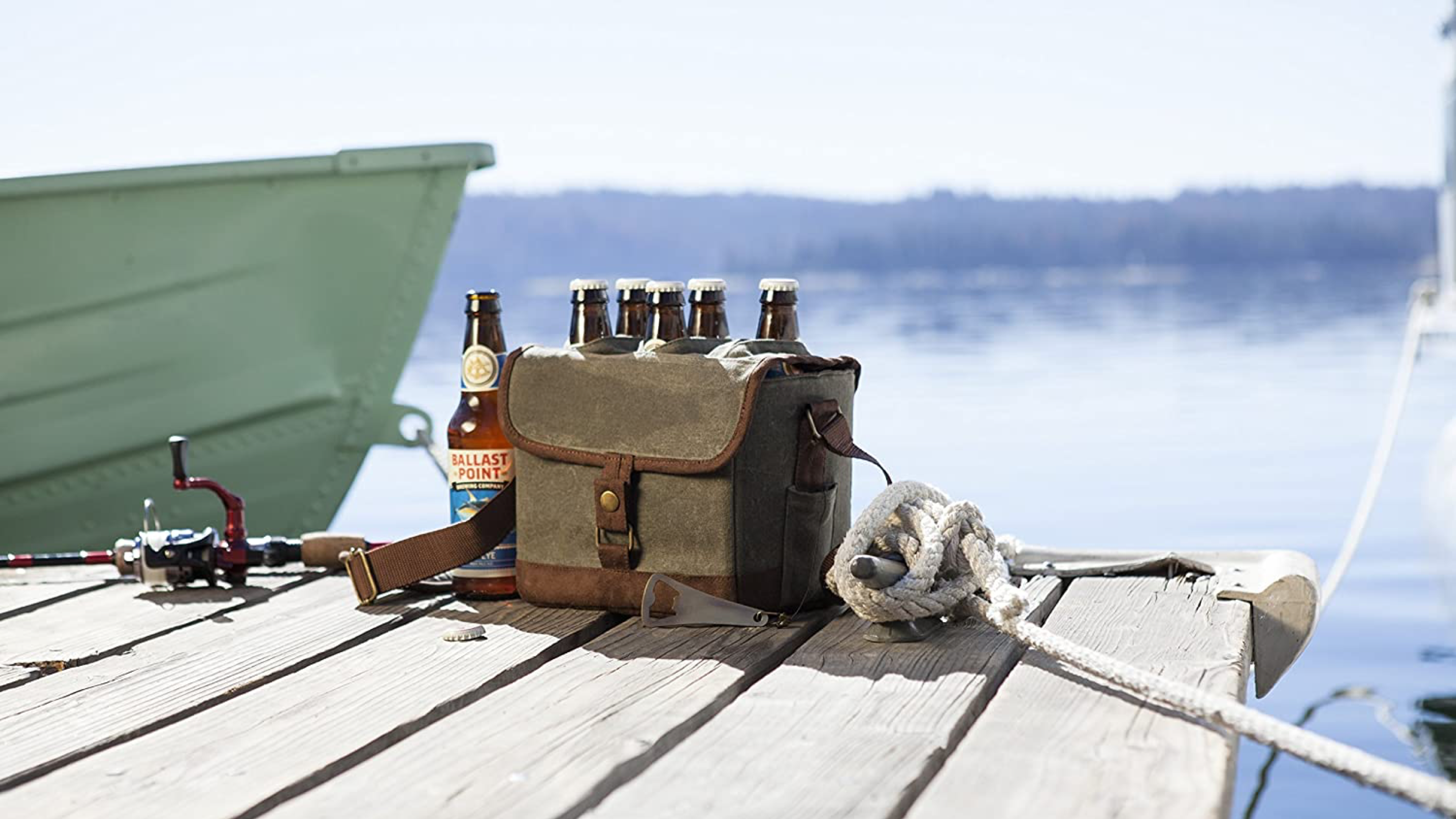 six pack beer caddy with bottle opener