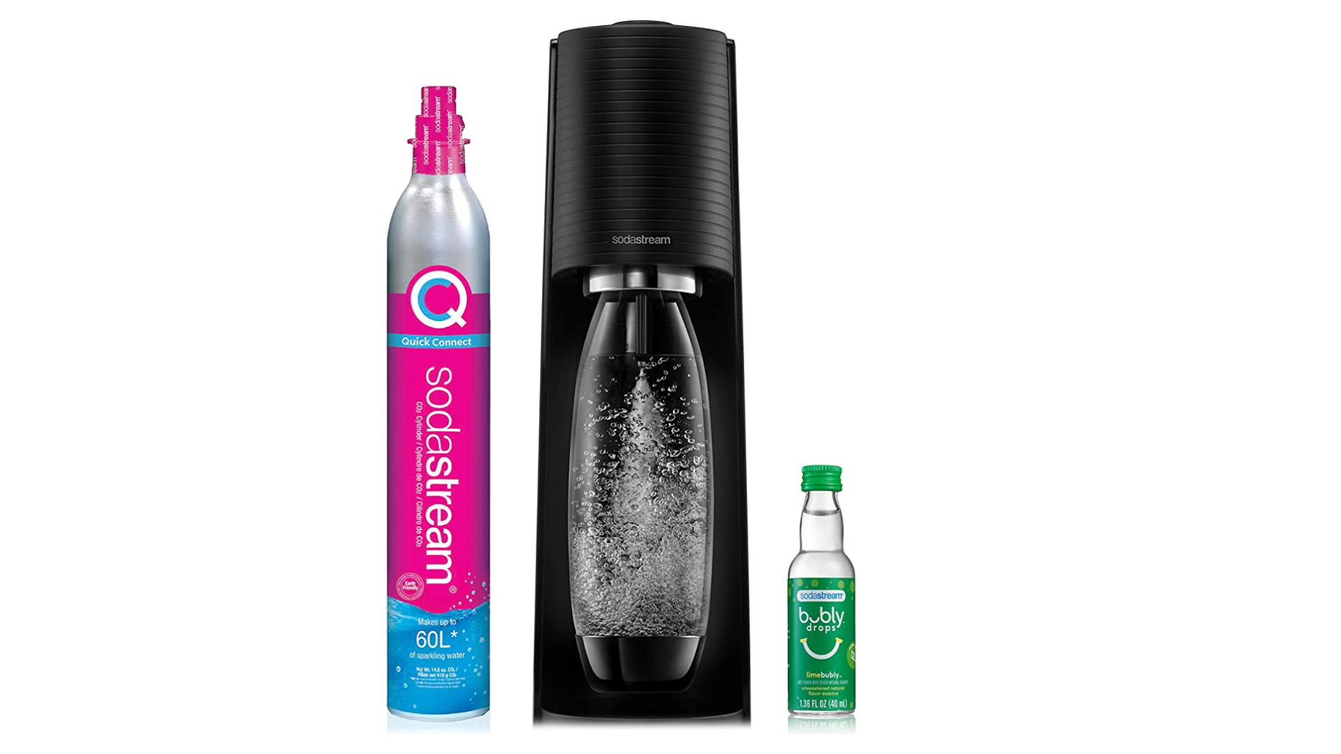 soda stream that creates fizzy water at a touch of a button