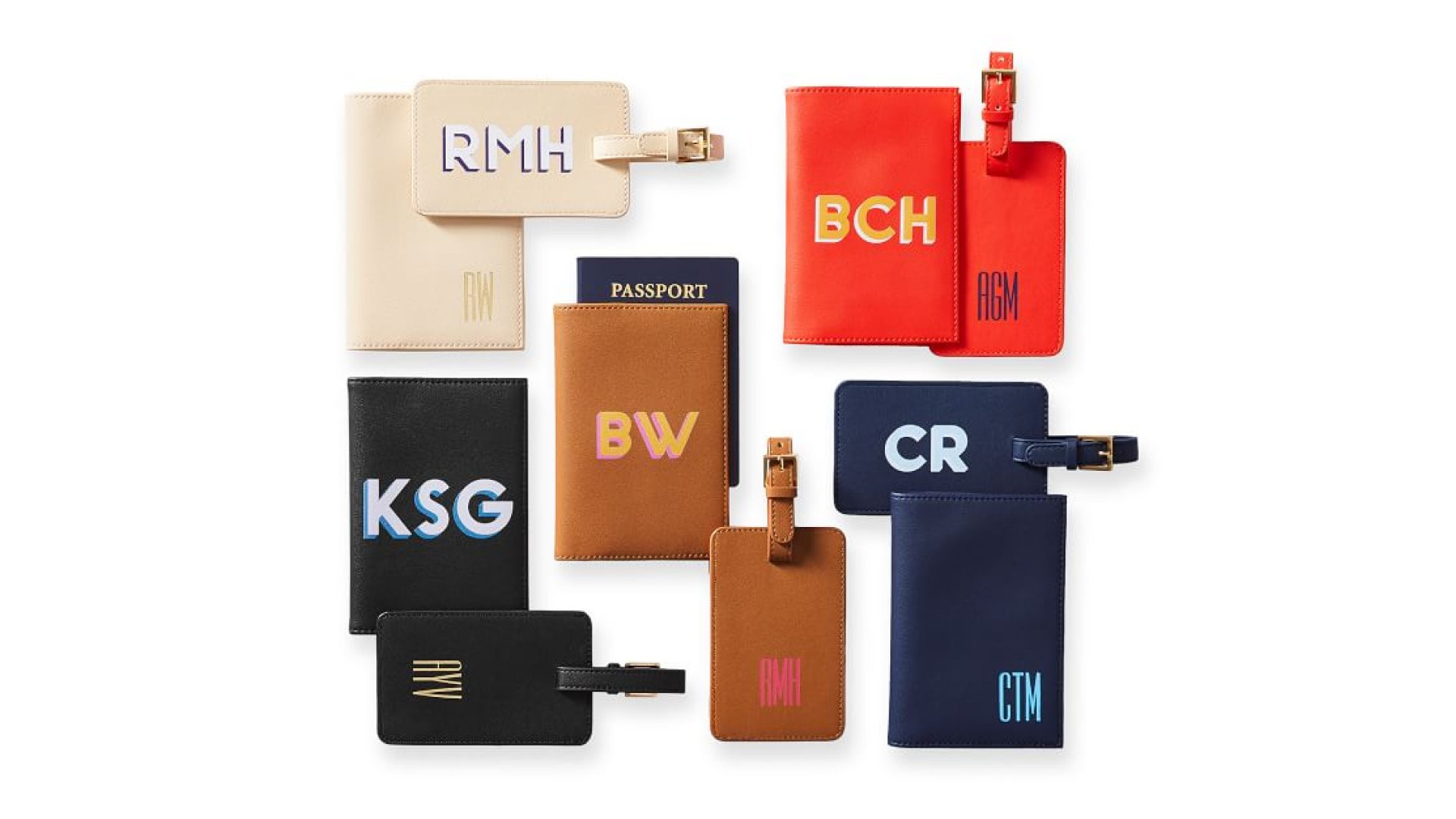 luggage tags and passport holders